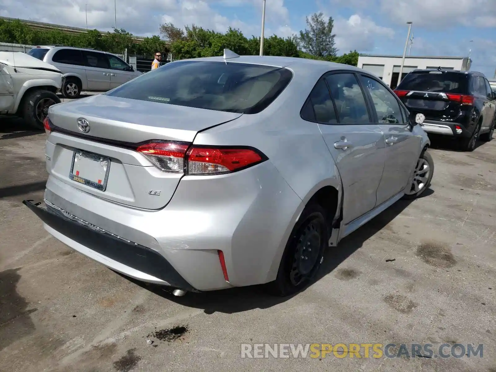 4 Photograph of a damaged car JTDEPRAE2LJ023018 TOYOTA COROLLA 2020