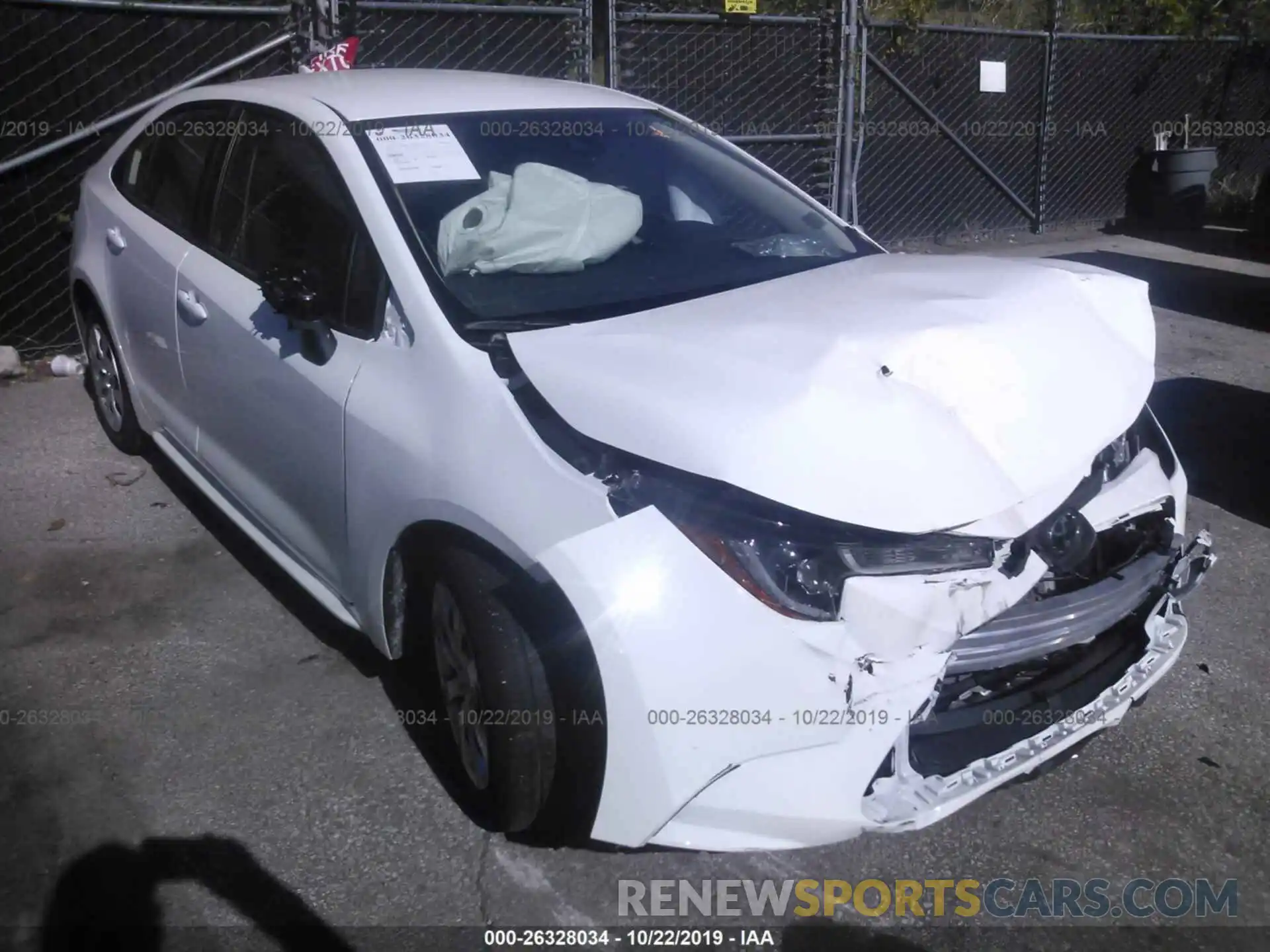 1 Photograph of a damaged car JTDEPRAE2LJ023150 TOYOTA COROLLA 2020