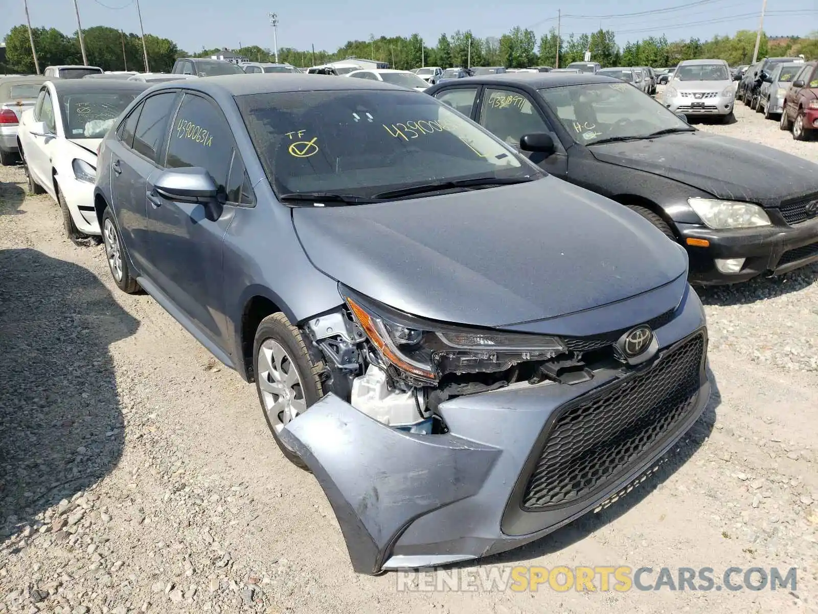 1 Photograph of a damaged car JTDEPRAE2LJ023228 TOYOTA COROLLA 2020