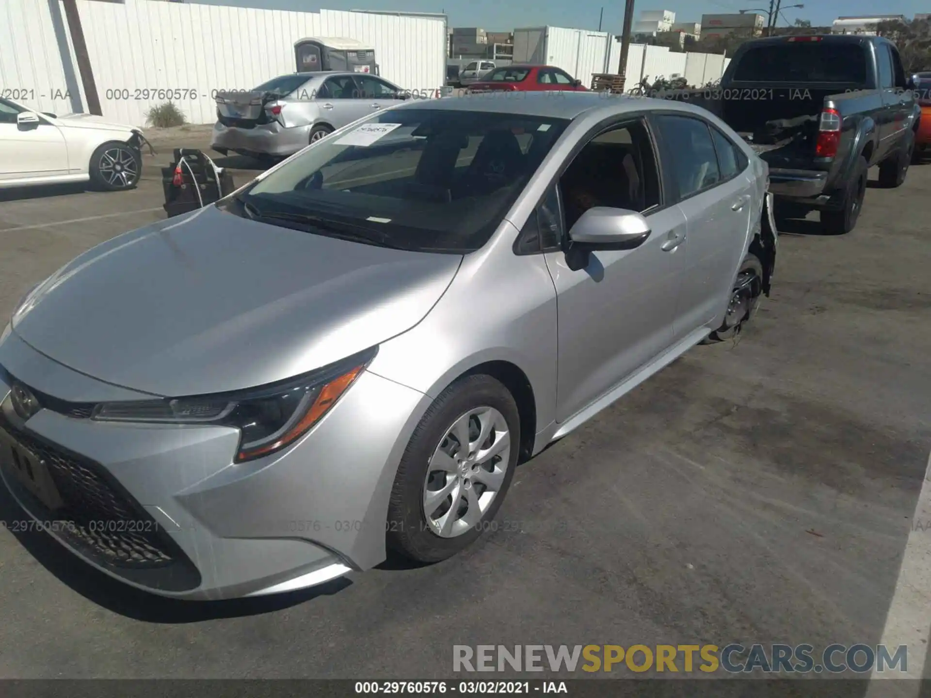 2 Photograph of a damaged car JTDEPRAE2LJ023617 TOYOTA COROLLA 2020