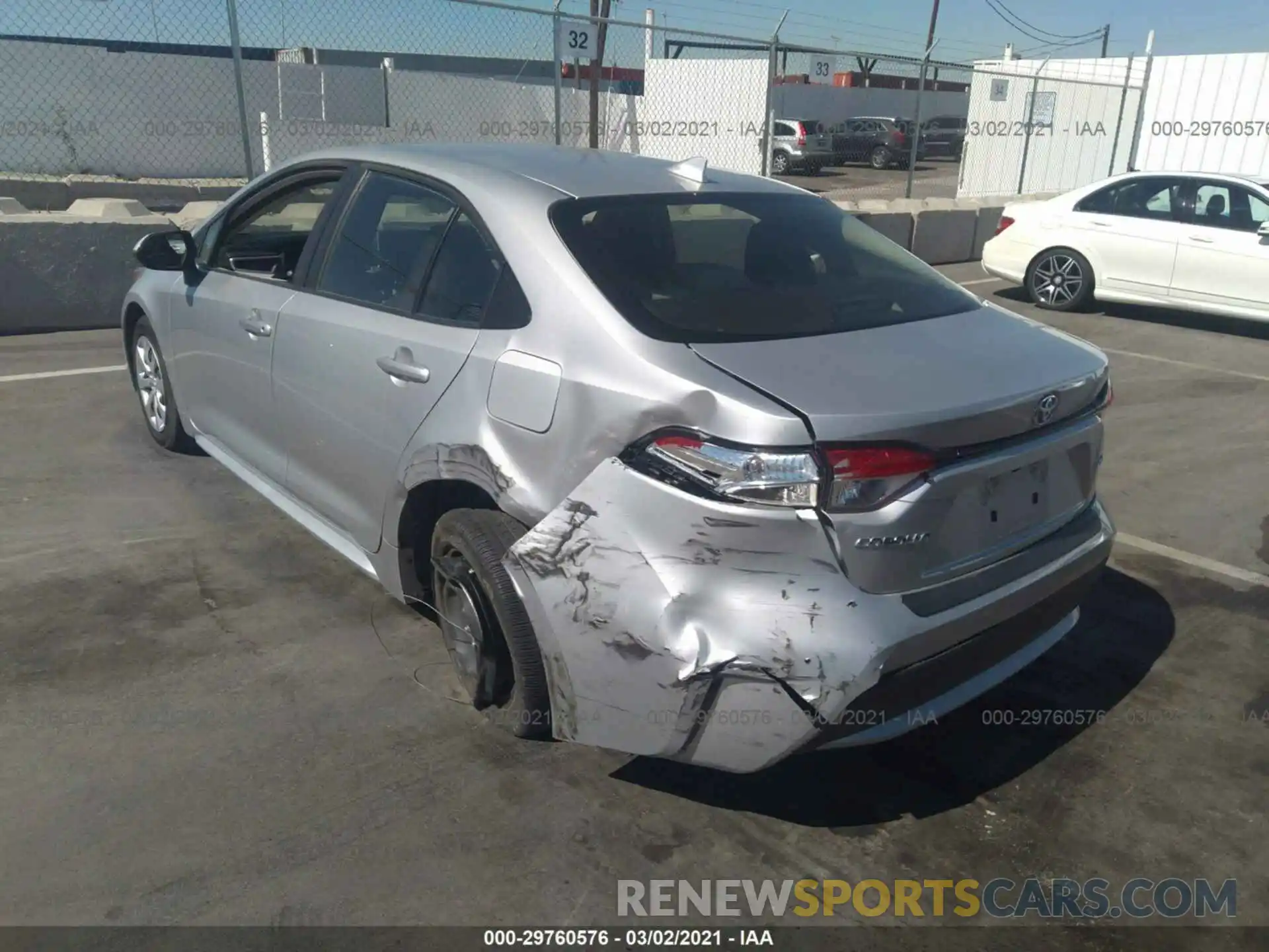 3 Photograph of a damaged car JTDEPRAE2LJ023617 TOYOTA COROLLA 2020