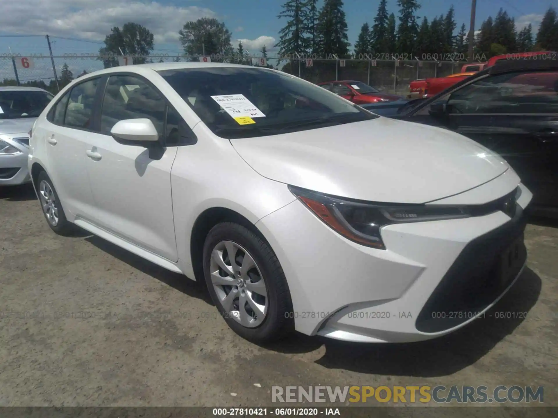 1 Photograph of a damaged car JTDEPRAE2LJ023844 TOYOTA COROLLA 2020