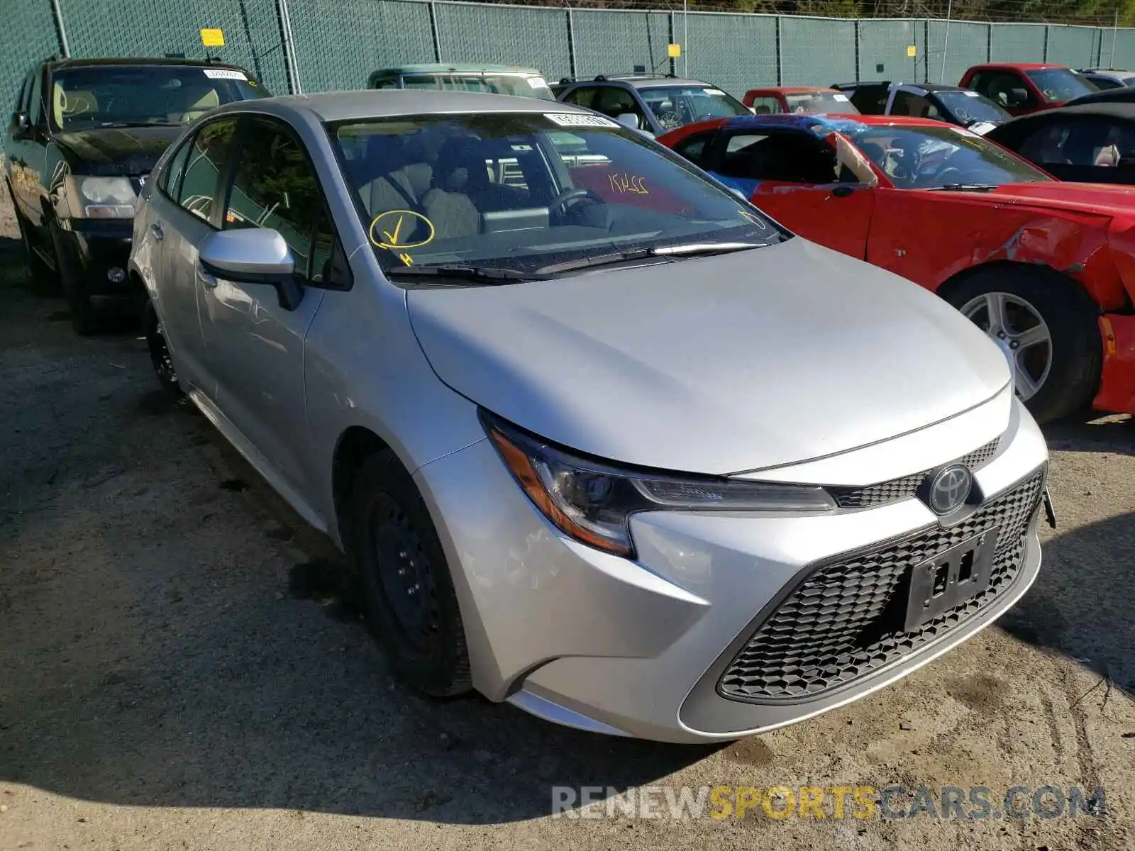 1 Photograph of a damaged car JTDEPRAE2LJ025271 TOYOTA COROLLA 2020