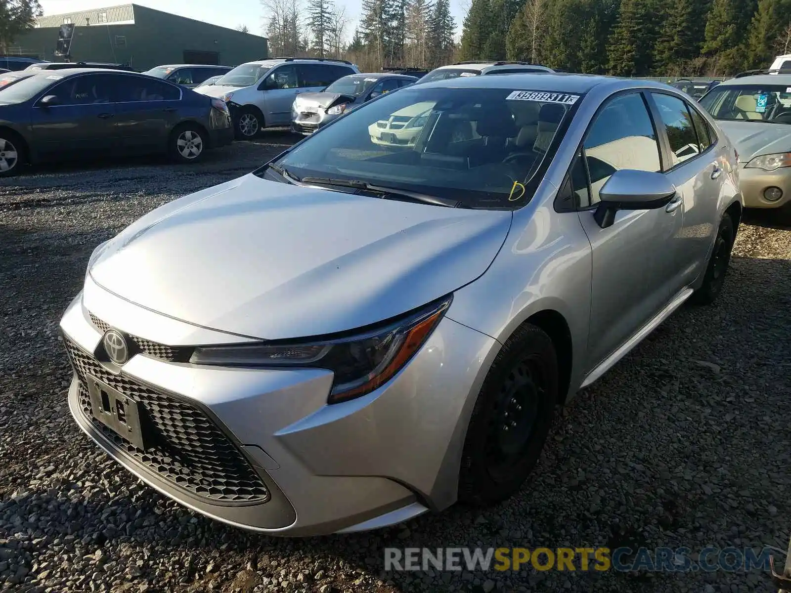 2 Photograph of a damaged car JTDEPRAE2LJ025271 TOYOTA COROLLA 2020