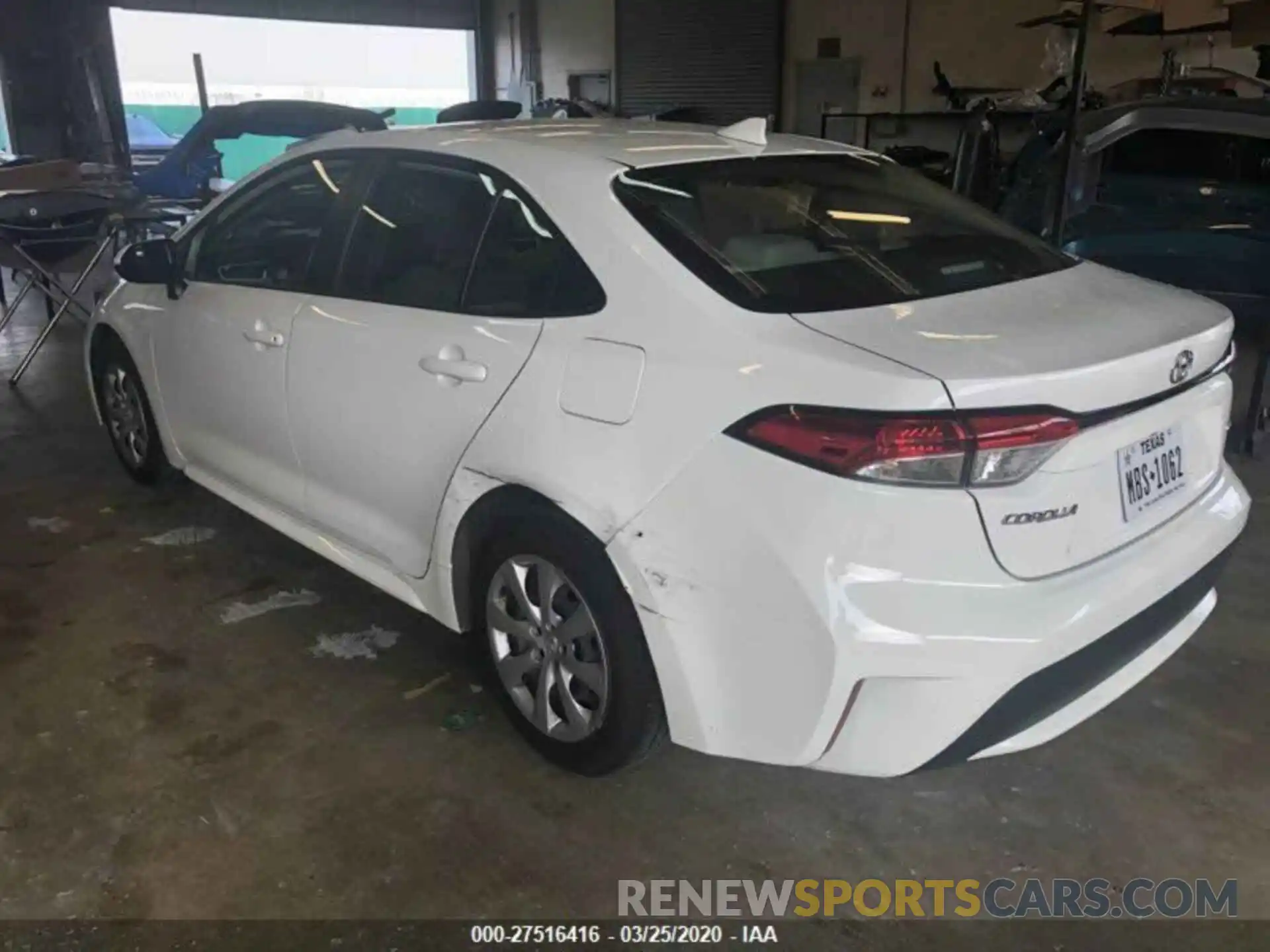 3 Photograph of a damaged car JTDEPRAE2LJ025318 TOYOTA COROLLA 2020