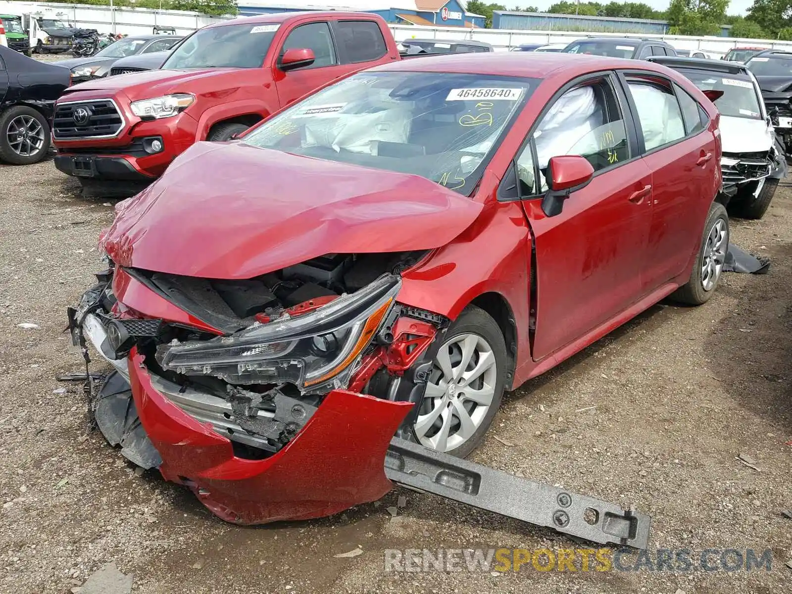2 Photograph of a damaged car JTDEPRAE2LJ025366 TOYOTA COROLLA 2020