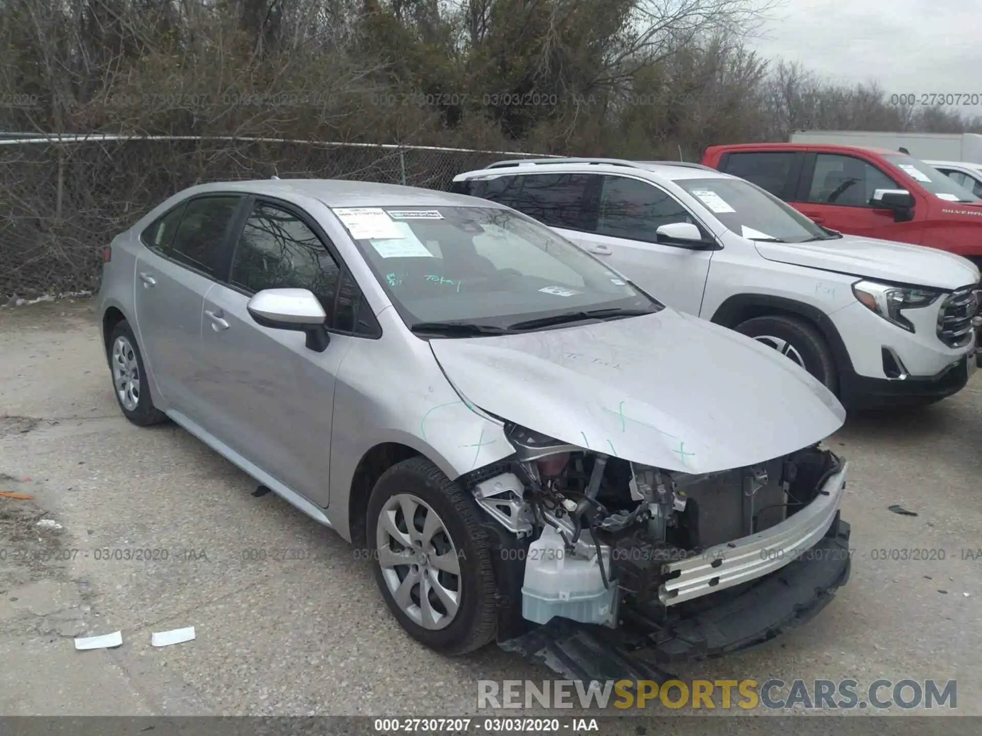 1 Photograph of a damaged car JTDEPRAE2LJ026842 TOYOTA COROLLA 2020