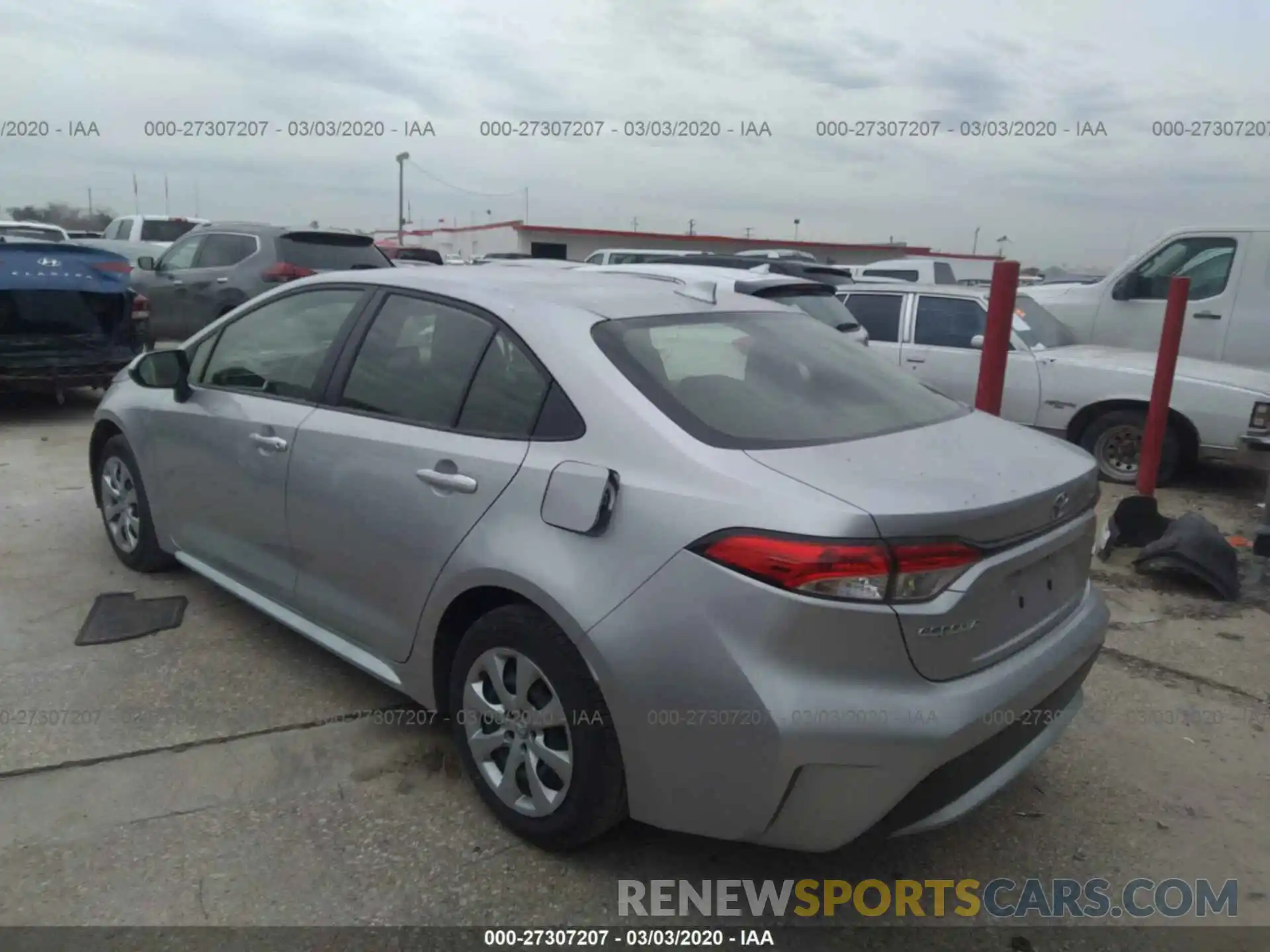 3 Photograph of a damaged car JTDEPRAE2LJ026842 TOYOTA COROLLA 2020