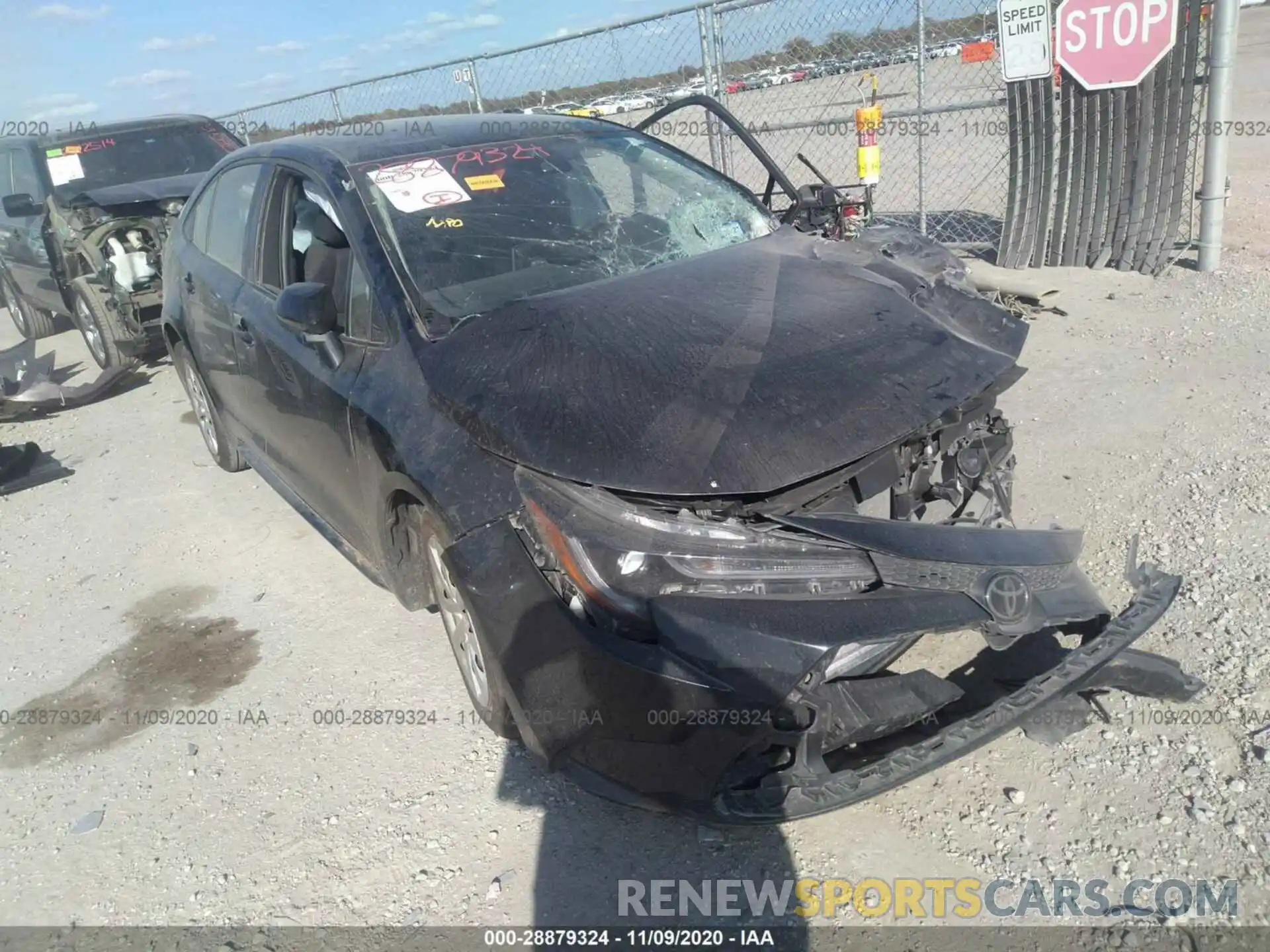 1 Photograph of a damaged car JTDEPRAE2LJ027215 TOYOTA COROLLA 2020