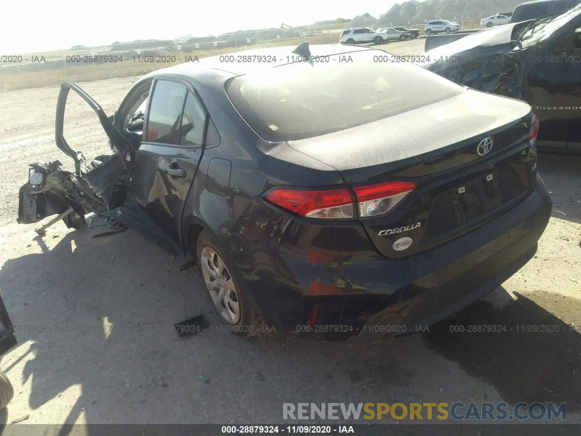 3 Photograph of a damaged car JTDEPRAE2LJ027215 TOYOTA COROLLA 2020