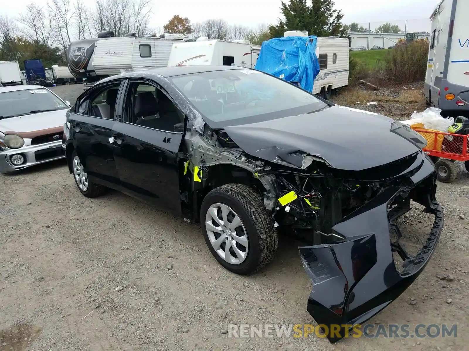 1 Photograph of a damaged car JTDEPRAE2LJ027263 TOYOTA COROLLA 2020