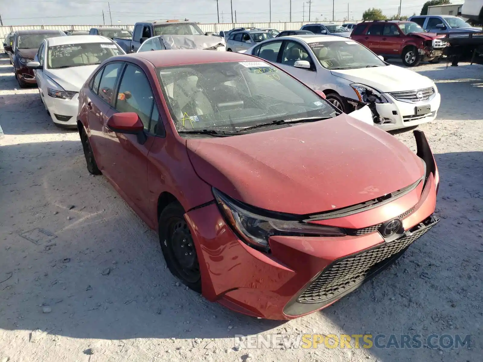 1 Photograph of a damaged car JTDEPRAE2LJ027313 TOYOTA COROLLA 2020