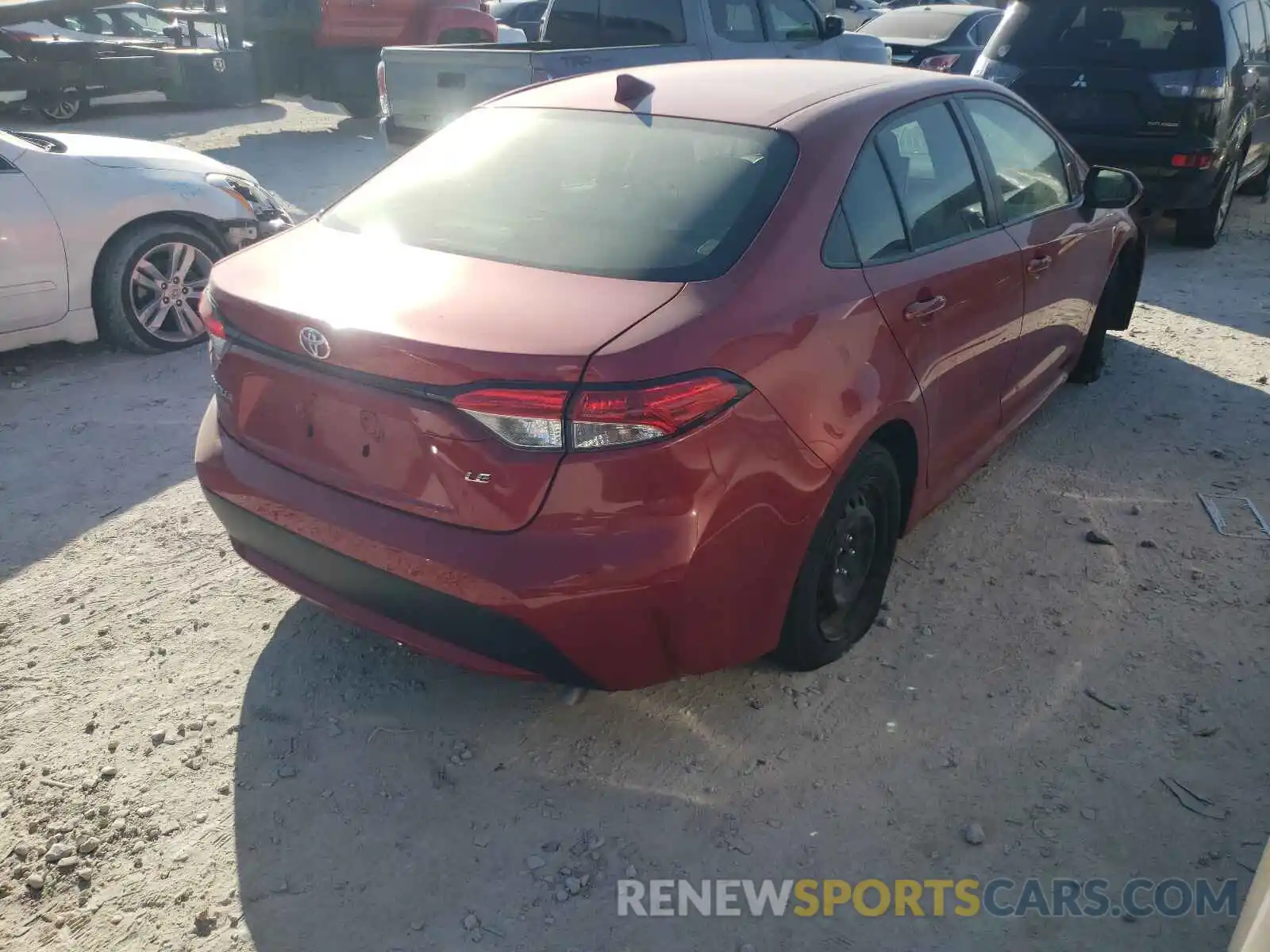 4 Photograph of a damaged car JTDEPRAE2LJ027313 TOYOTA COROLLA 2020