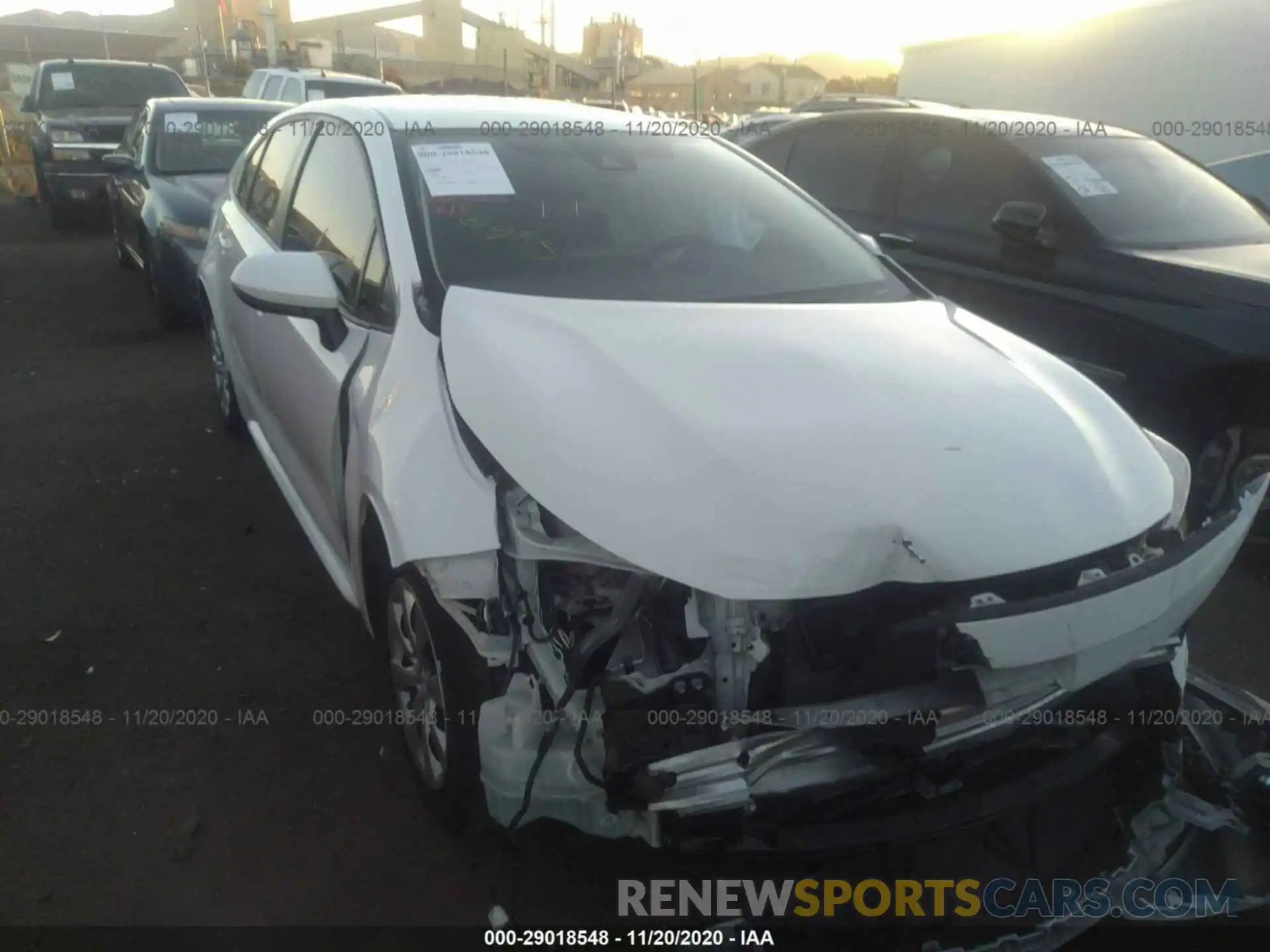 1 Photograph of a damaged car JTDEPRAE2LJ027571 TOYOTA COROLLA 2020