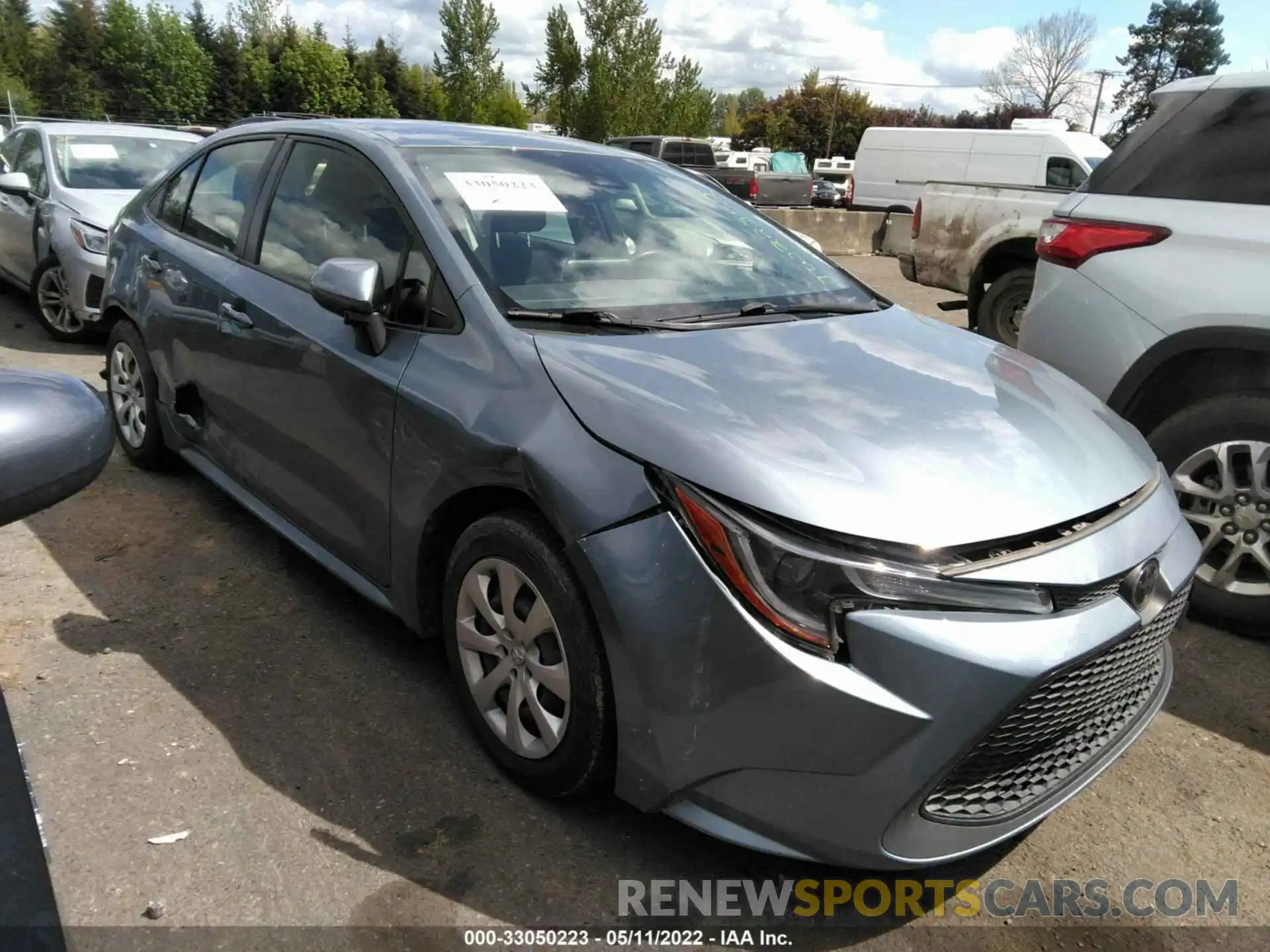 1 Photograph of a damaged car JTDEPRAE2LJ027859 TOYOTA COROLLA 2020