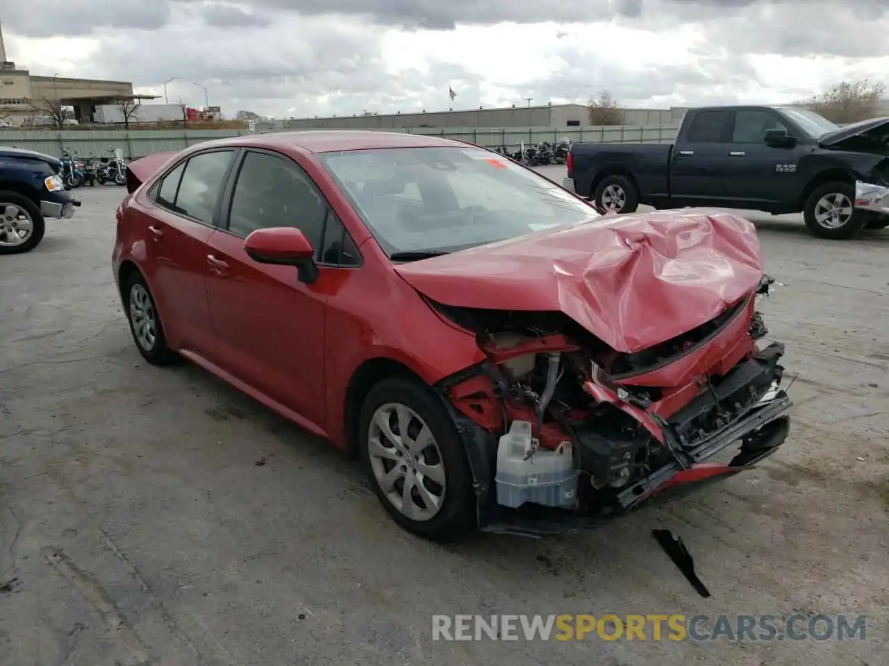 1 Photograph of a damaged car JTDEPRAE2LJ028249 TOYOTA COROLLA 2020