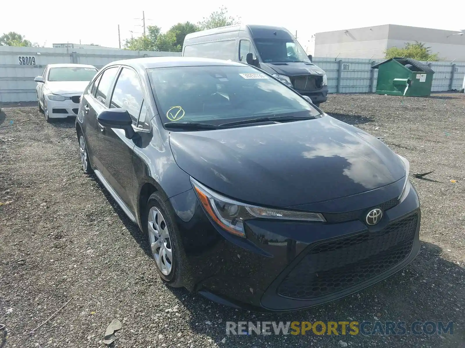 1 Photograph of a damaged car JTDEPRAE2LJ028428 TOYOTA COROLLA 2020