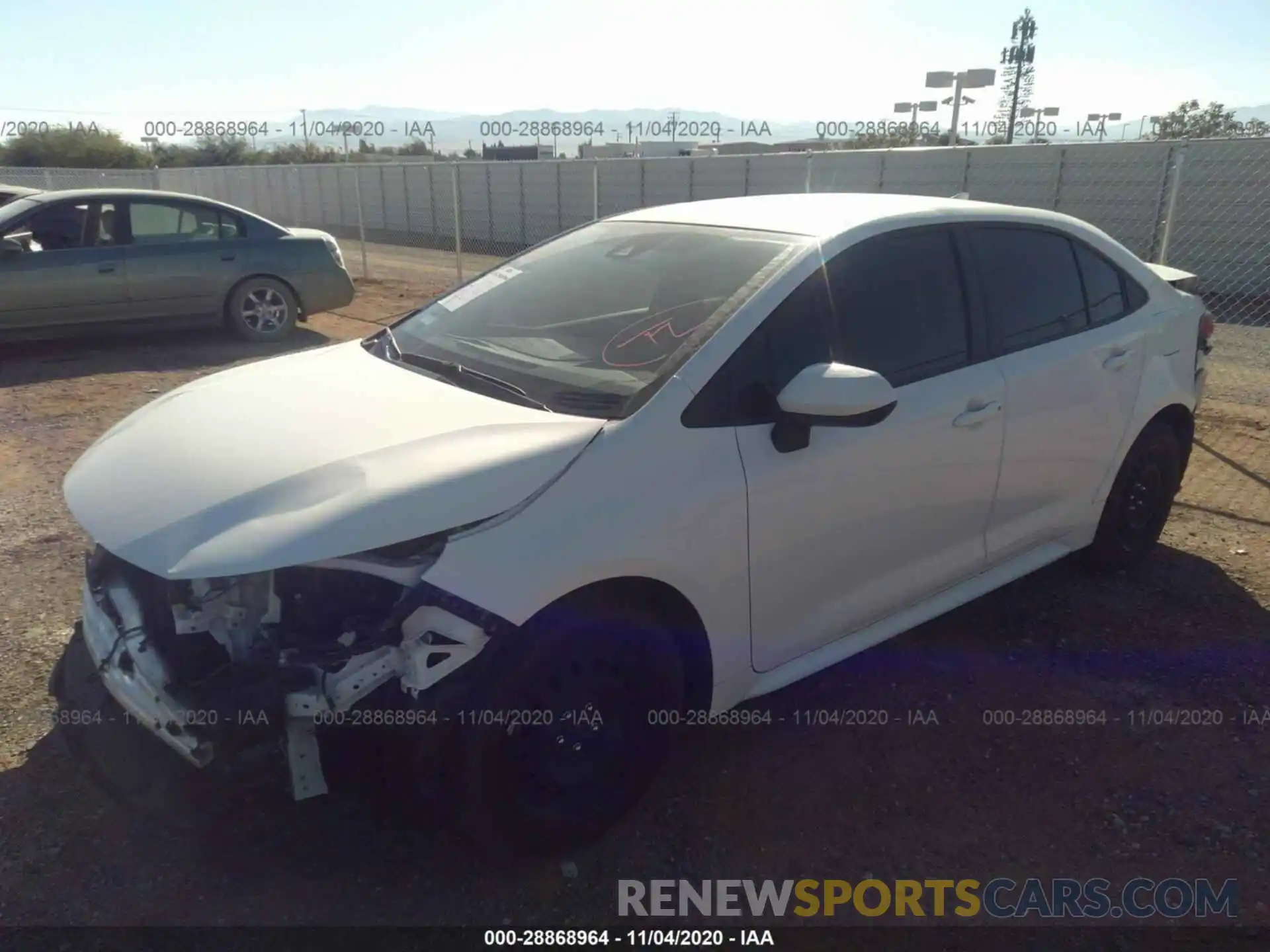 2 Photograph of a damaged car JTDEPRAE2LJ028591 TOYOTA COROLLA 2020