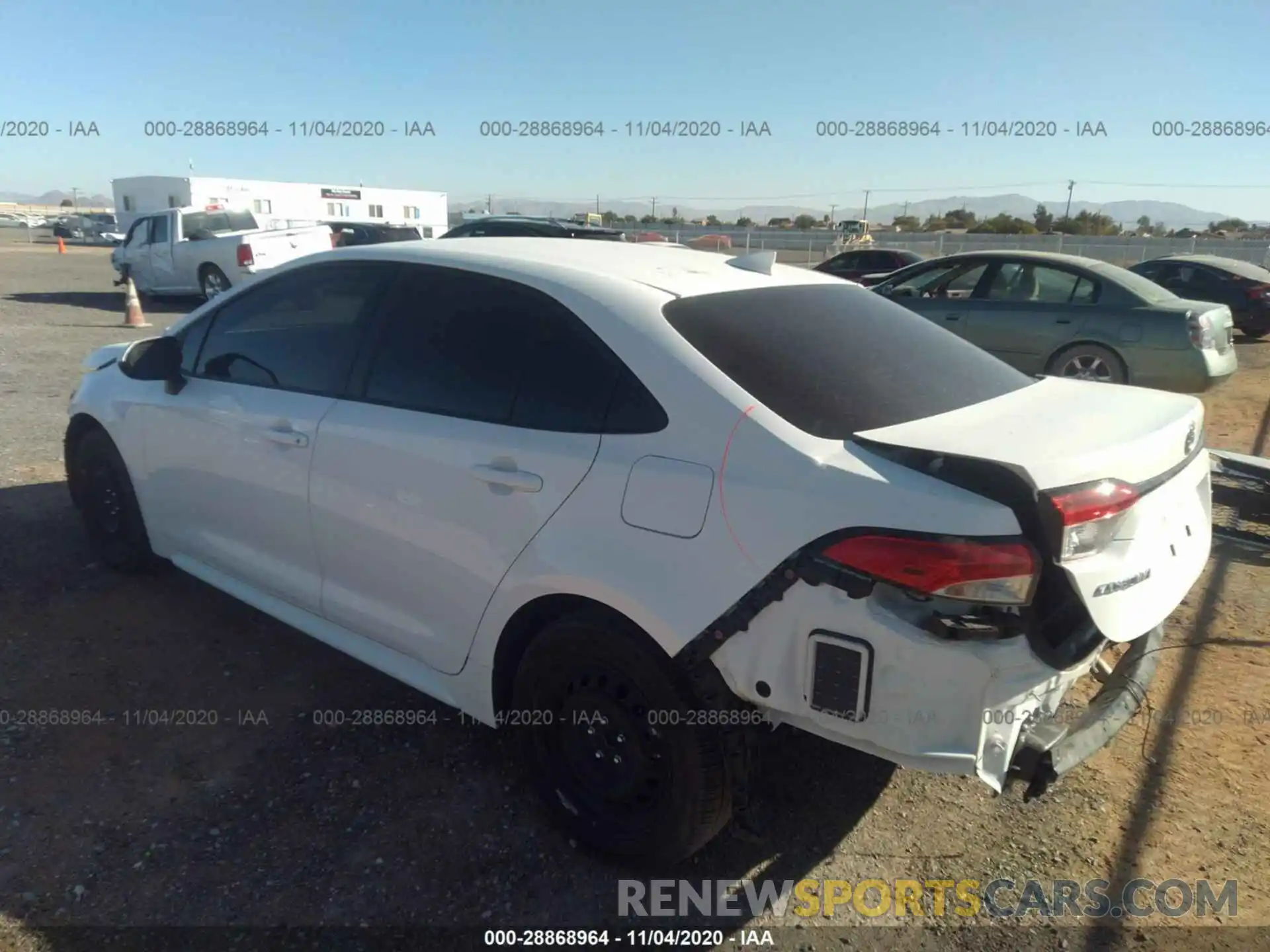 3 Photograph of a damaged car JTDEPRAE2LJ028591 TOYOTA COROLLA 2020