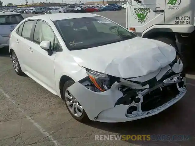 1 Photograph of a damaged car JTDEPRAE2LJ029112 TOYOTA COROLLA 2020