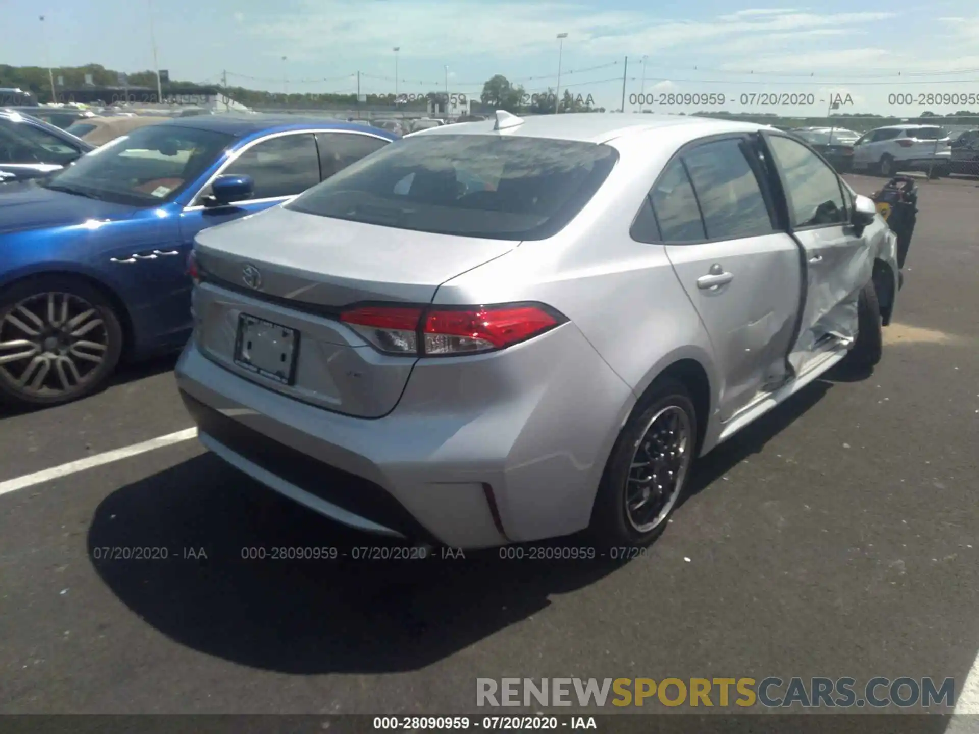 4 Photograph of a damaged car JTDEPRAE2LJ029434 TOYOTA COROLLA 2020