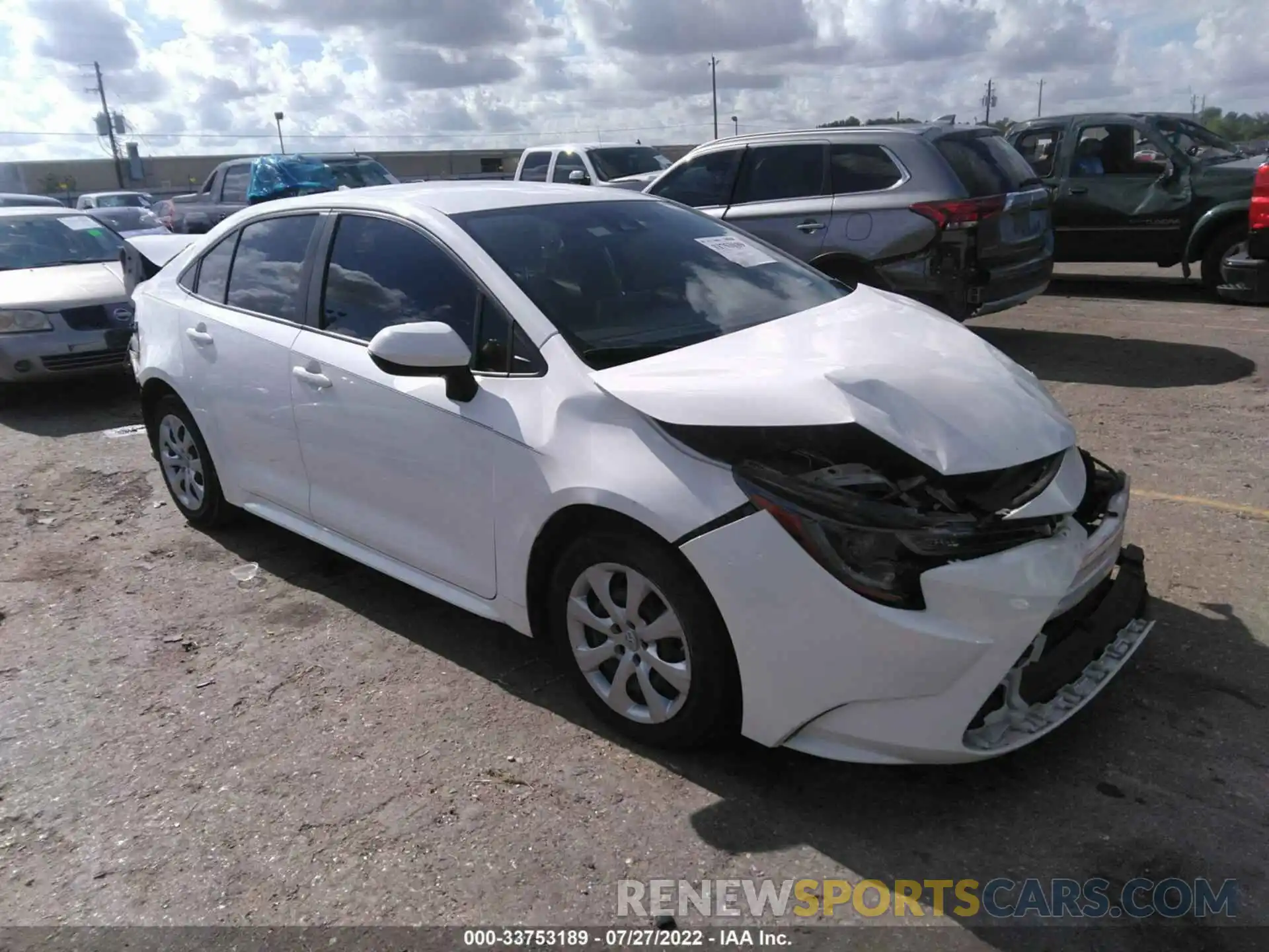 1 Photograph of a damaged car JTDEPRAE2LJ029515 TOYOTA COROLLA 2020