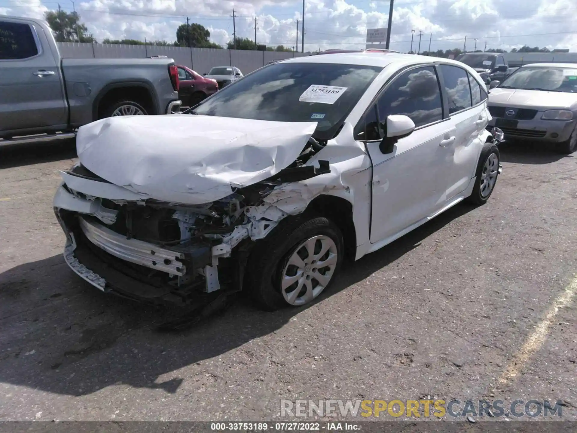 2 Photograph of a damaged car JTDEPRAE2LJ029515 TOYOTA COROLLA 2020