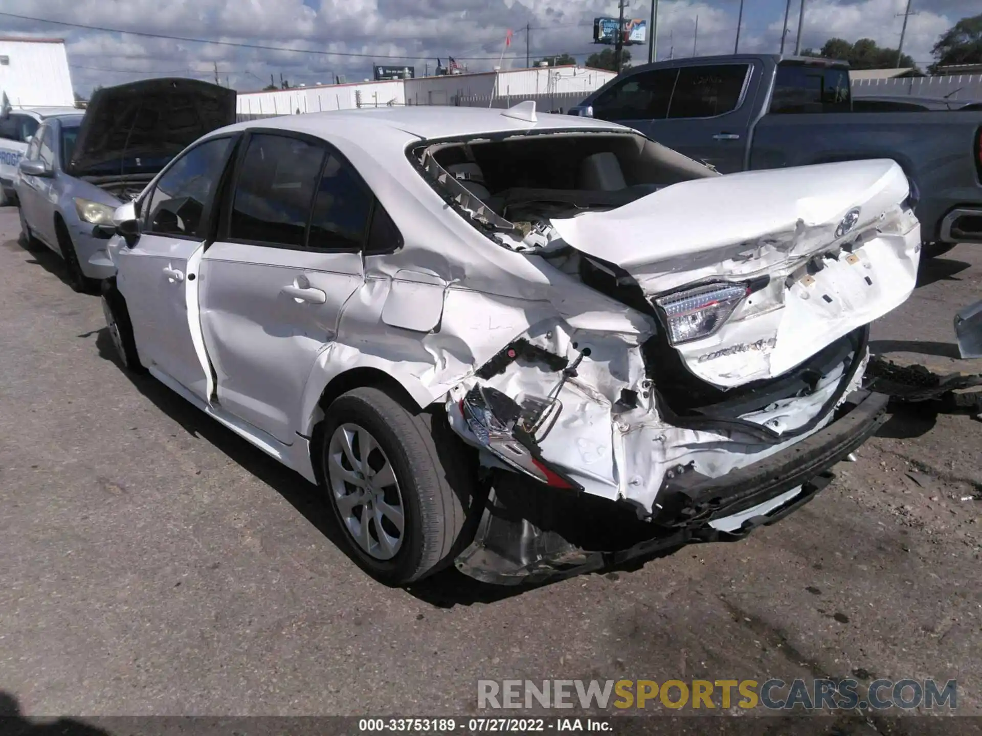 3 Photograph of a damaged car JTDEPRAE2LJ029515 TOYOTA COROLLA 2020