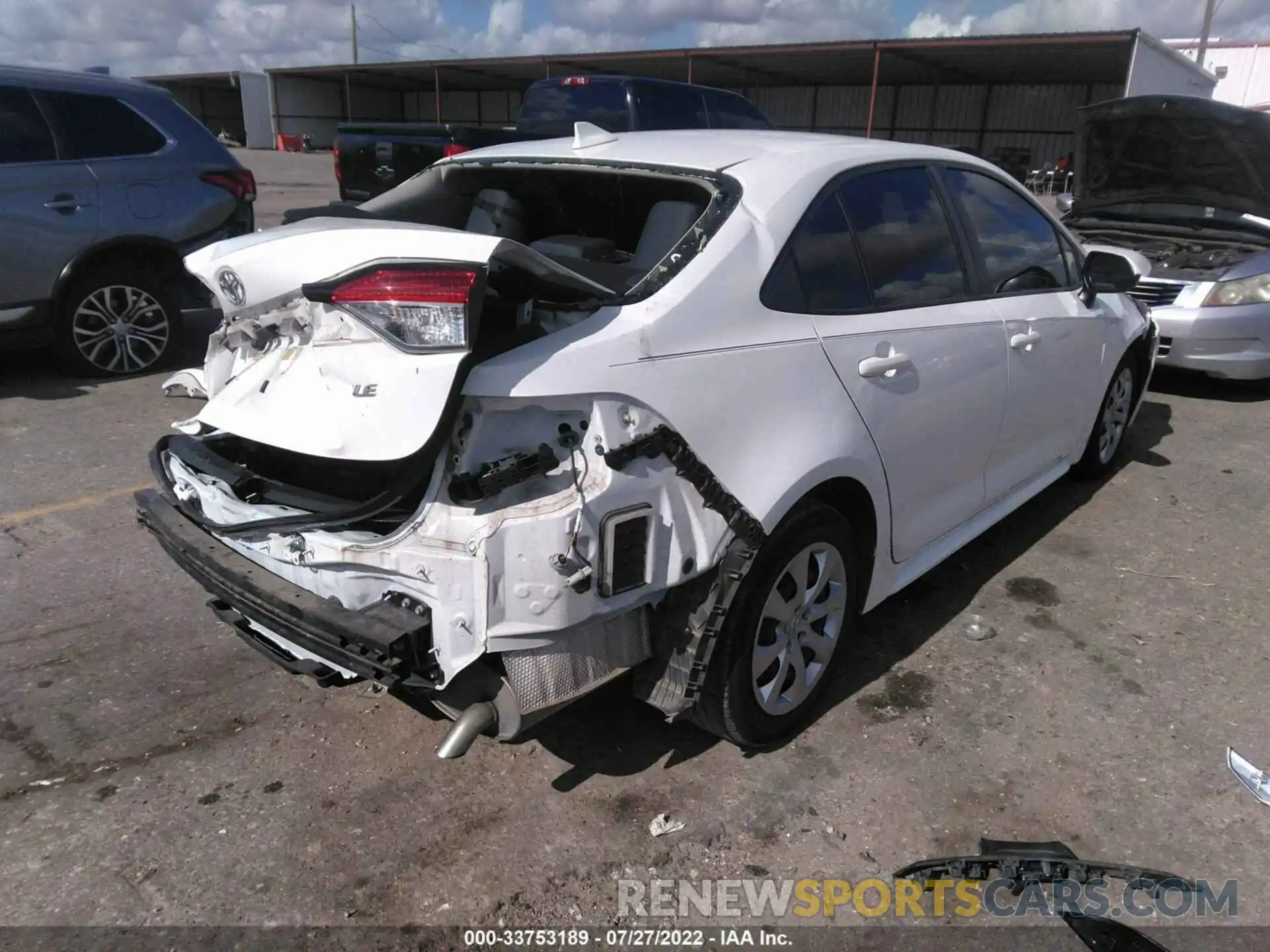 4 Photograph of a damaged car JTDEPRAE2LJ029515 TOYOTA COROLLA 2020