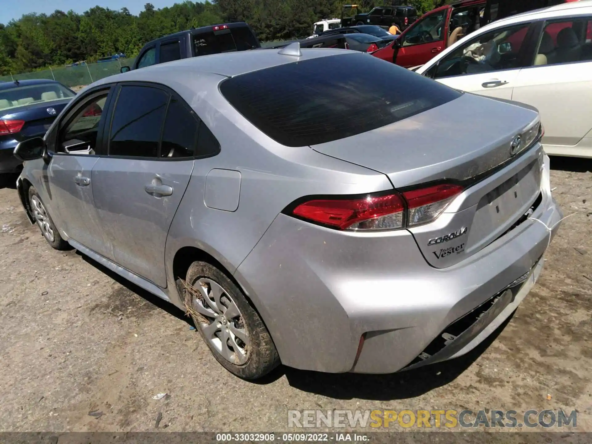 3 Photograph of a damaged car JTDEPRAE2LJ029773 TOYOTA COROLLA 2020