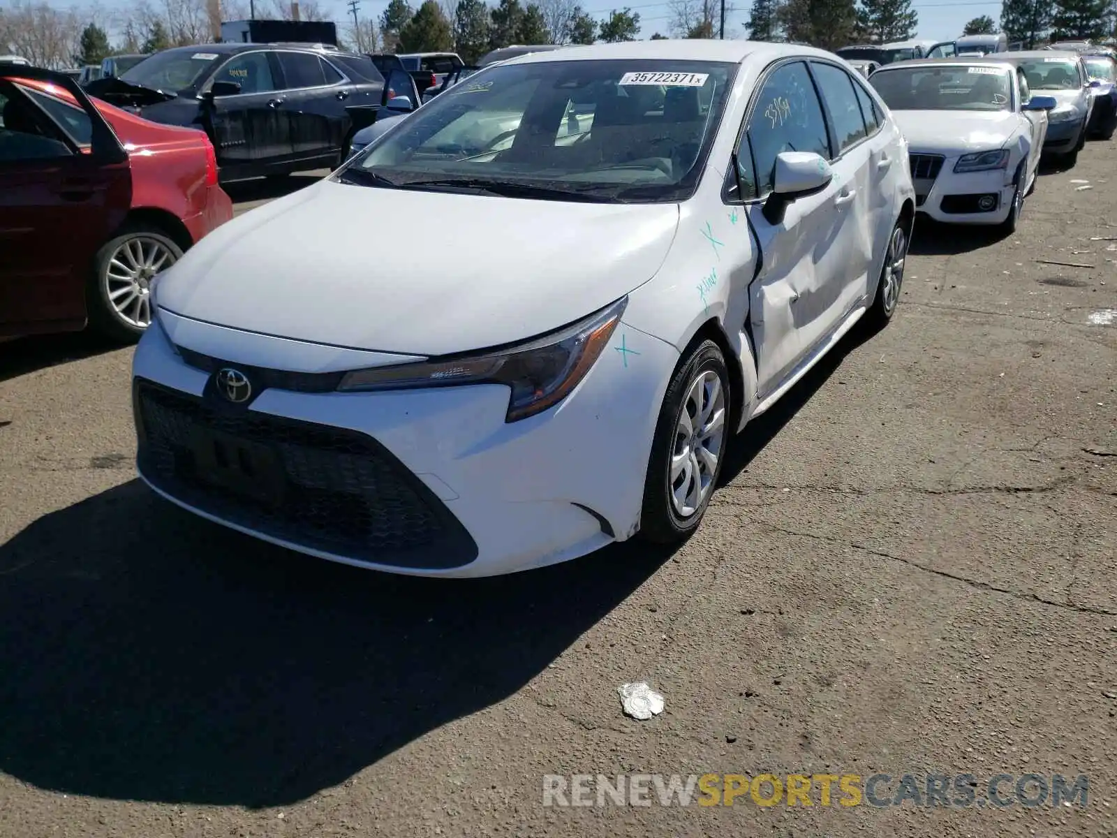 2 Photograph of a damaged car JTDEPRAE2LJ030339 TOYOTA COROLLA 2020