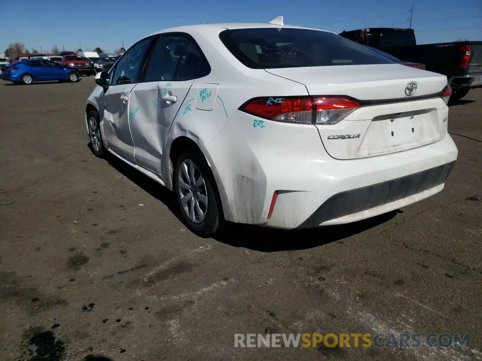 3 Photograph of a damaged car JTDEPRAE2LJ030339 TOYOTA COROLLA 2020