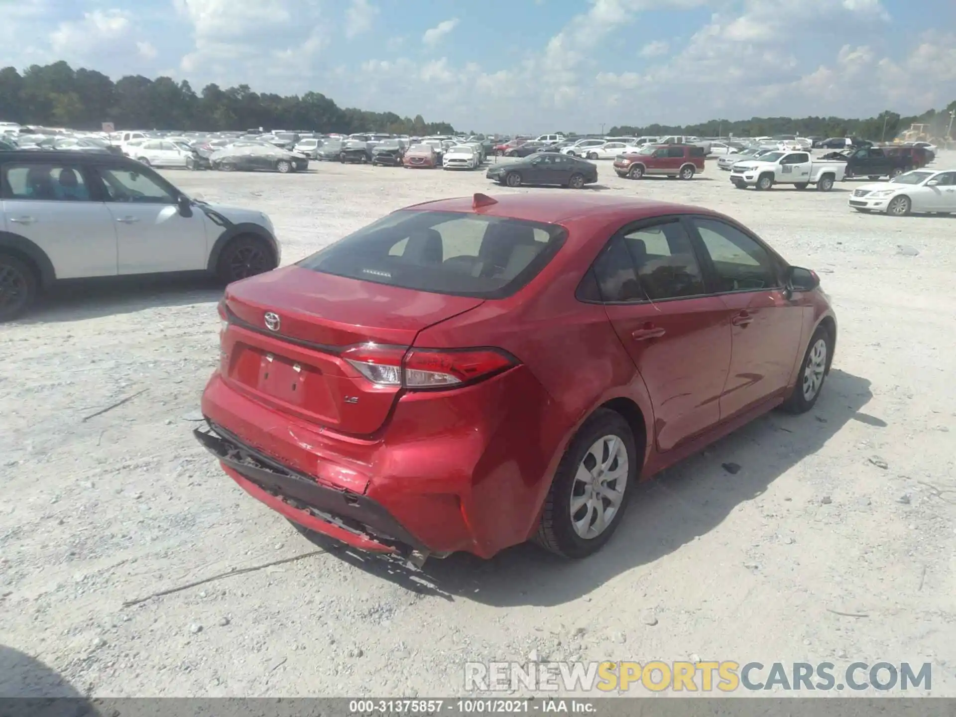 4 Photograph of a damaged car JTDEPRAE2LJ030972 TOYOTA COROLLA 2020