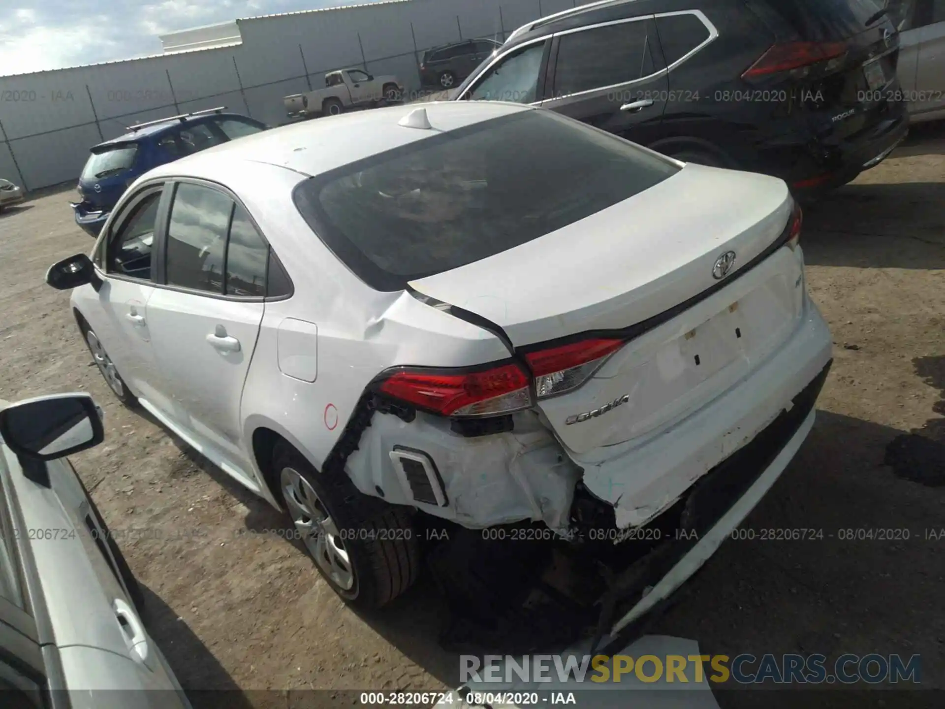 3 Photograph of a damaged car JTDEPRAE2LJ031300 TOYOTA COROLLA 2020