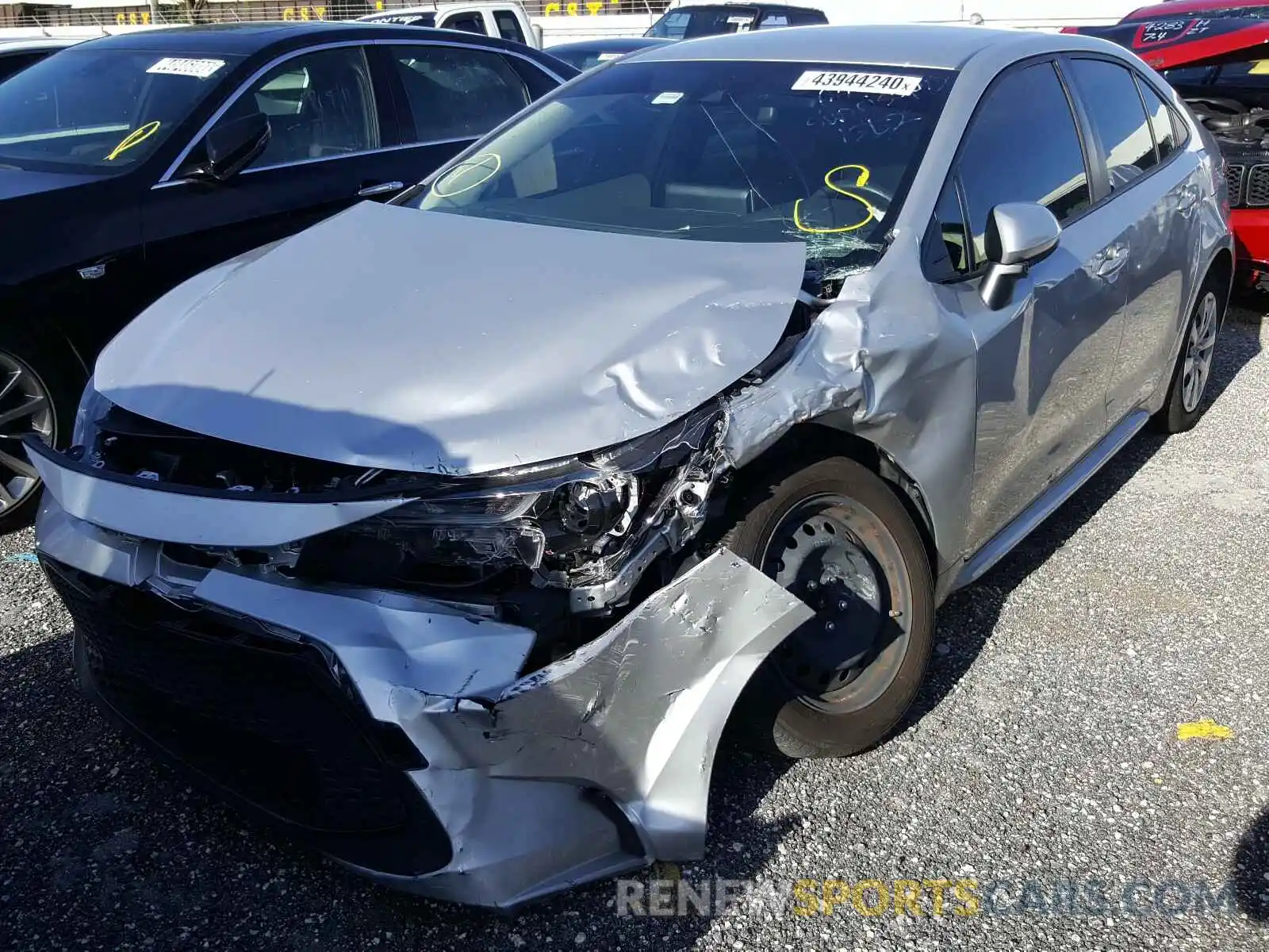 2 Photograph of a damaged car JTDEPRAE2LJ031362 TOYOTA COROLLA 2020