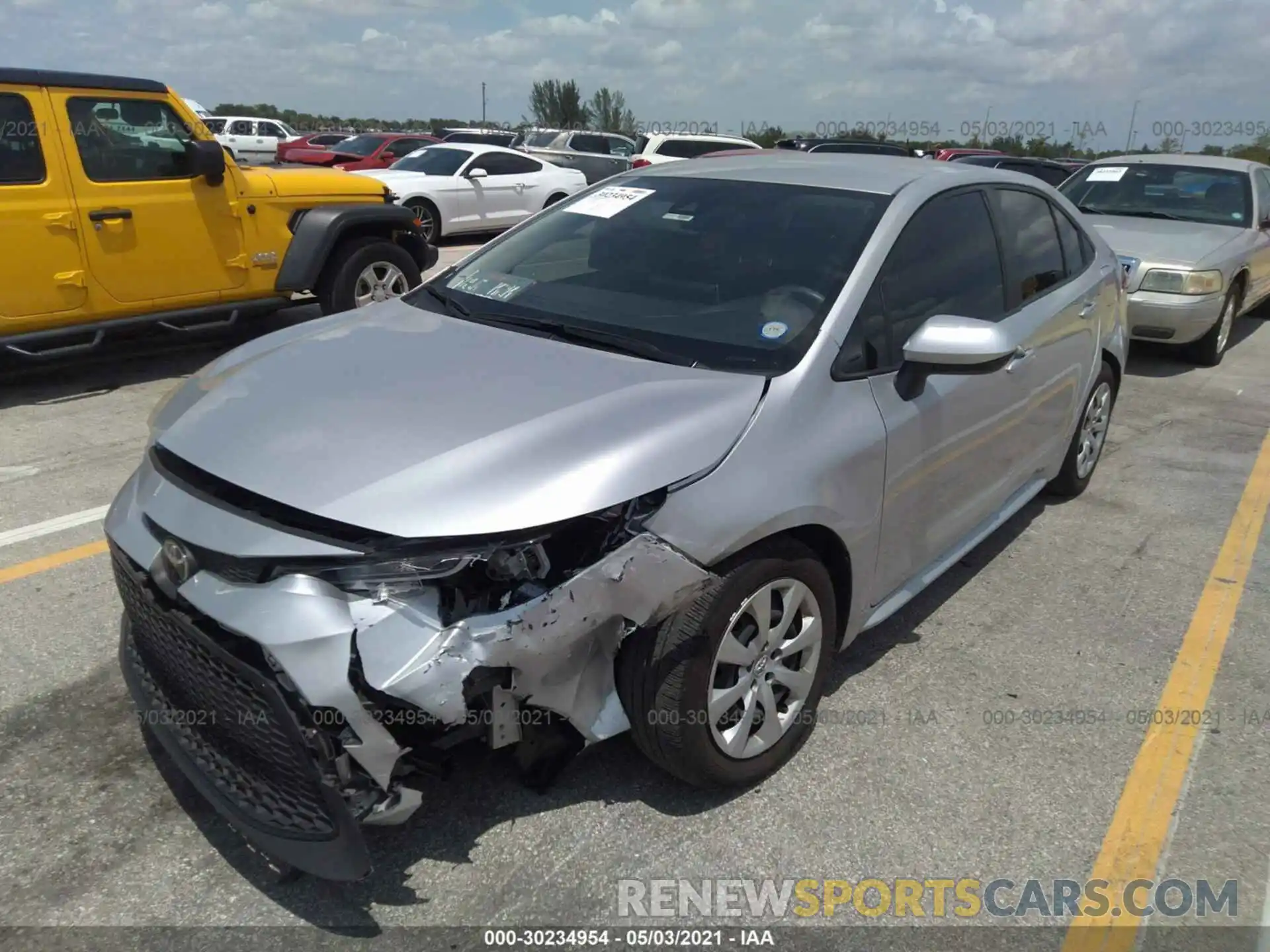 6 Photograph of a damaged car JTDEPRAE2LJ031412 TOYOTA COROLLA 2020