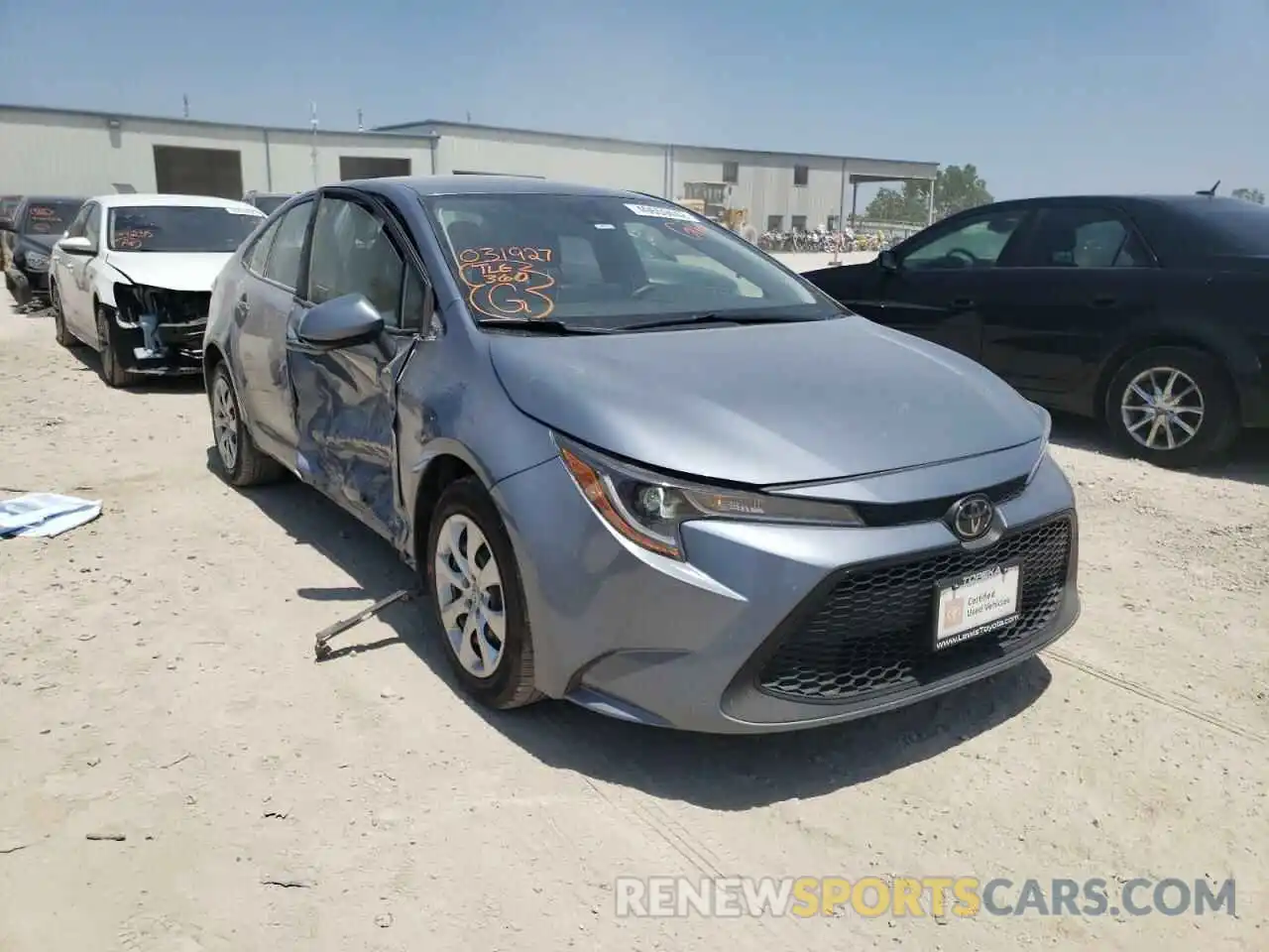 1 Photograph of a damaged car JTDEPRAE2LJ031927 TOYOTA COROLLA 2020