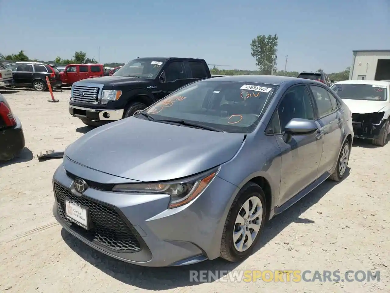 2 Photograph of a damaged car JTDEPRAE2LJ031927 TOYOTA COROLLA 2020