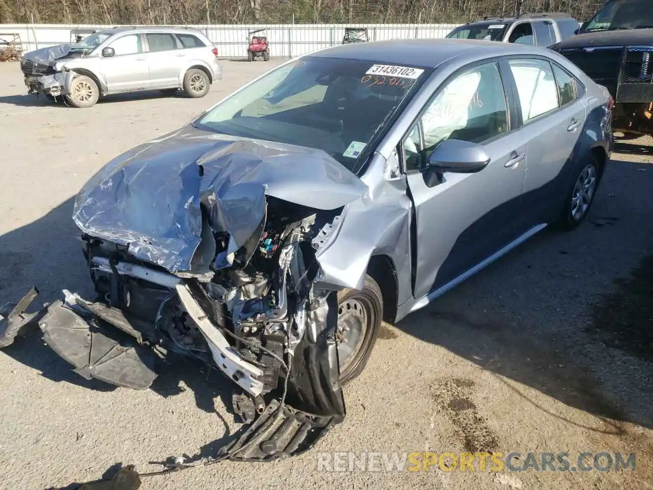 2 Photograph of a damaged car JTDEPRAE2LJ032043 TOYOTA COROLLA 2020