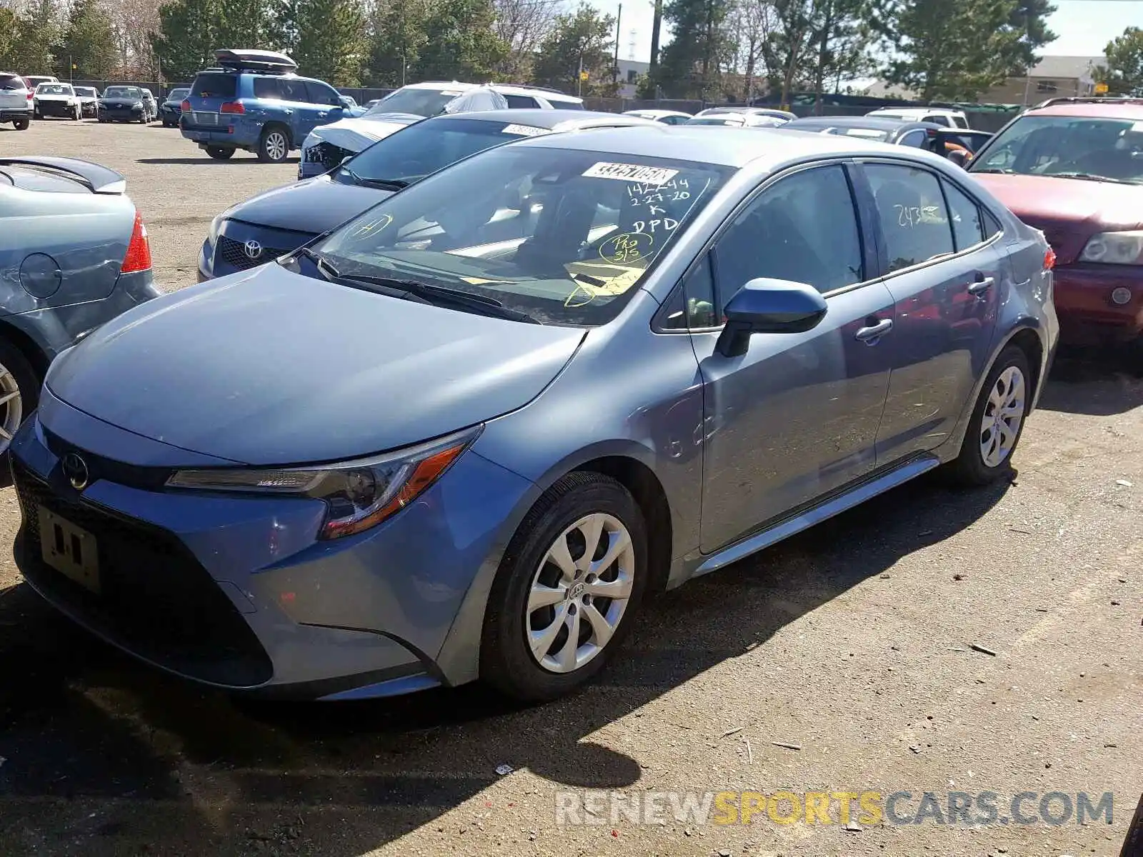 2 Photograph of a damaged car JTDEPRAE2LJ033676 TOYOTA COROLLA 2020