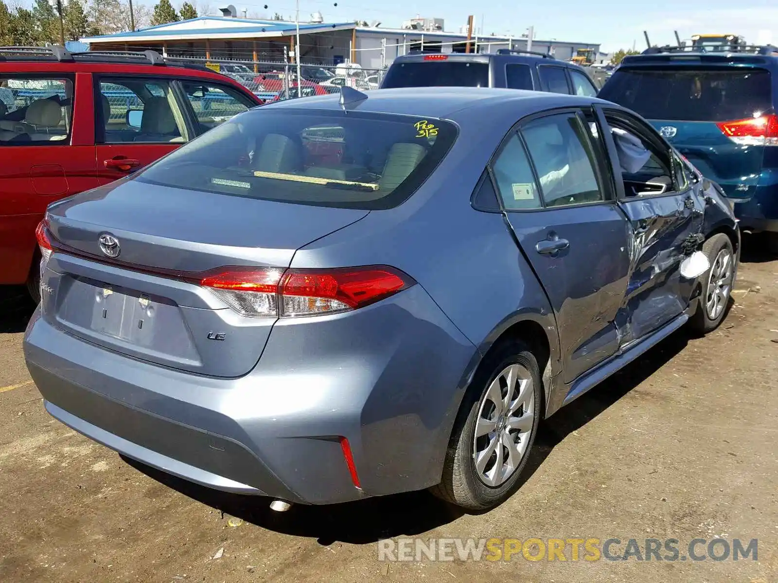 4 Photograph of a damaged car JTDEPRAE2LJ033676 TOYOTA COROLLA 2020