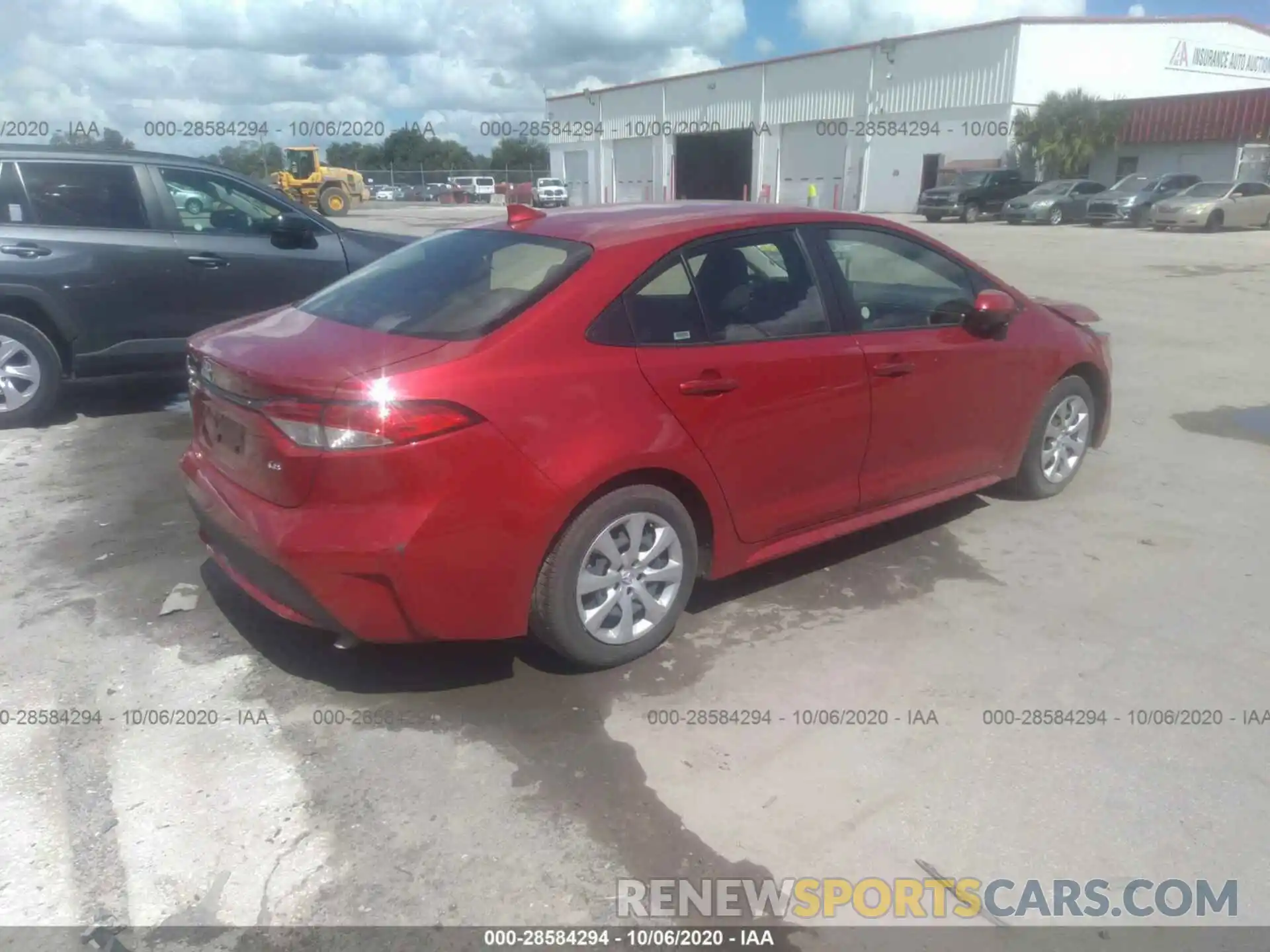 4 Photograph of a damaged car JTDEPRAE2LJ033855 TOYOTA COROLLA 2020