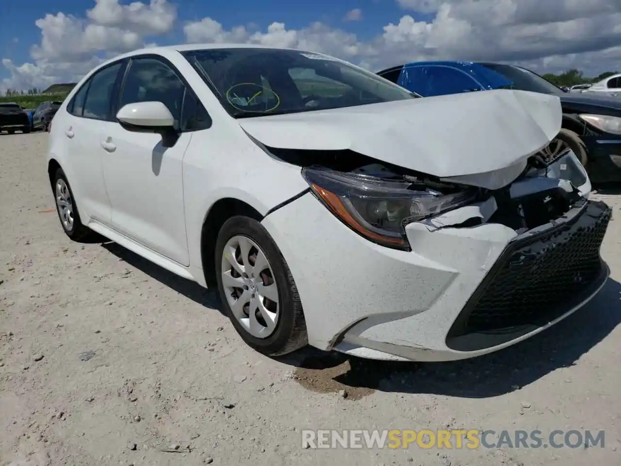 1 Photograph of a damaged car JTDEPRAE2LJ034407 TOYOTA COROLLA 2020