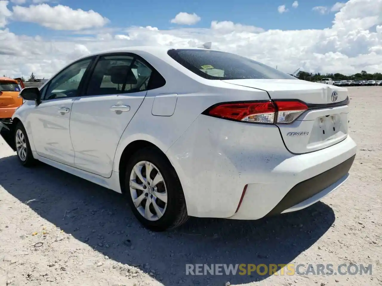 3 Photograph of a damaged car JTDEPRAE2LJ034407 TOYOTA COROLLA 2020