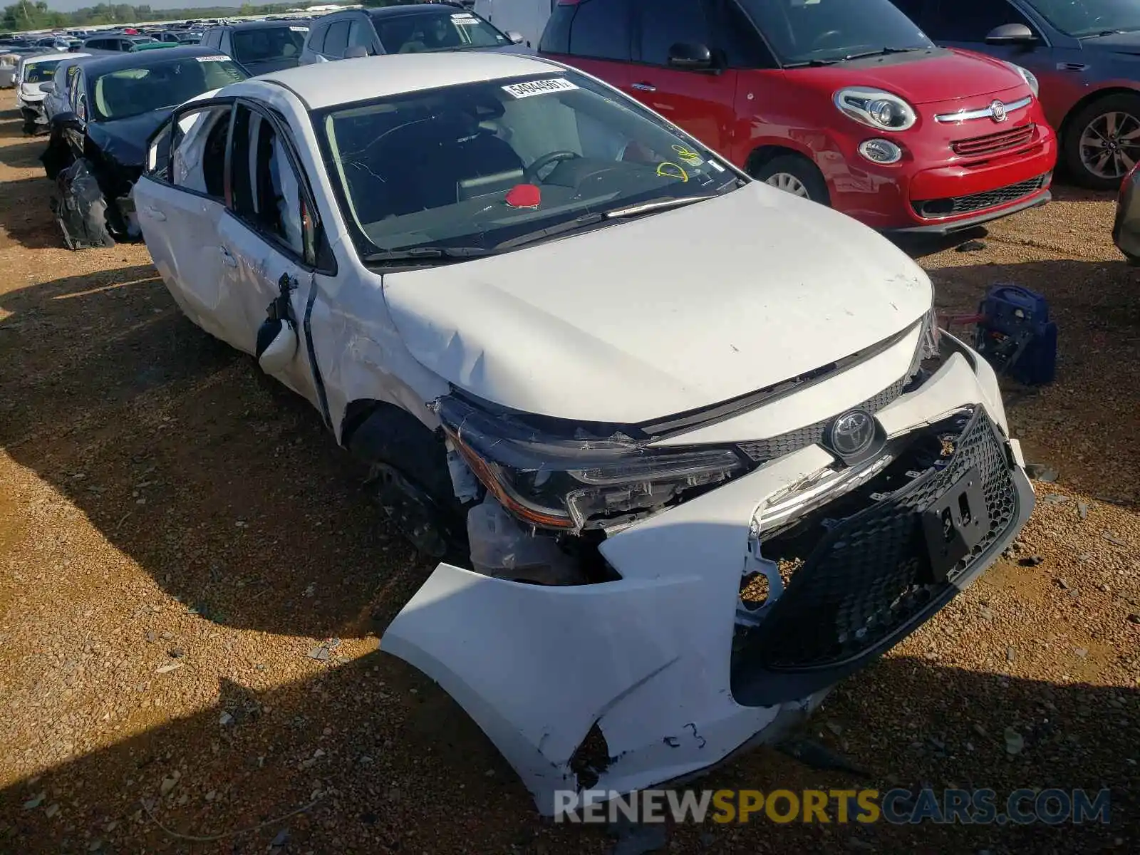 1 Photograph of a damaged car JTDEPRAE2LJ034682 TOYOTA COROLLA 2020