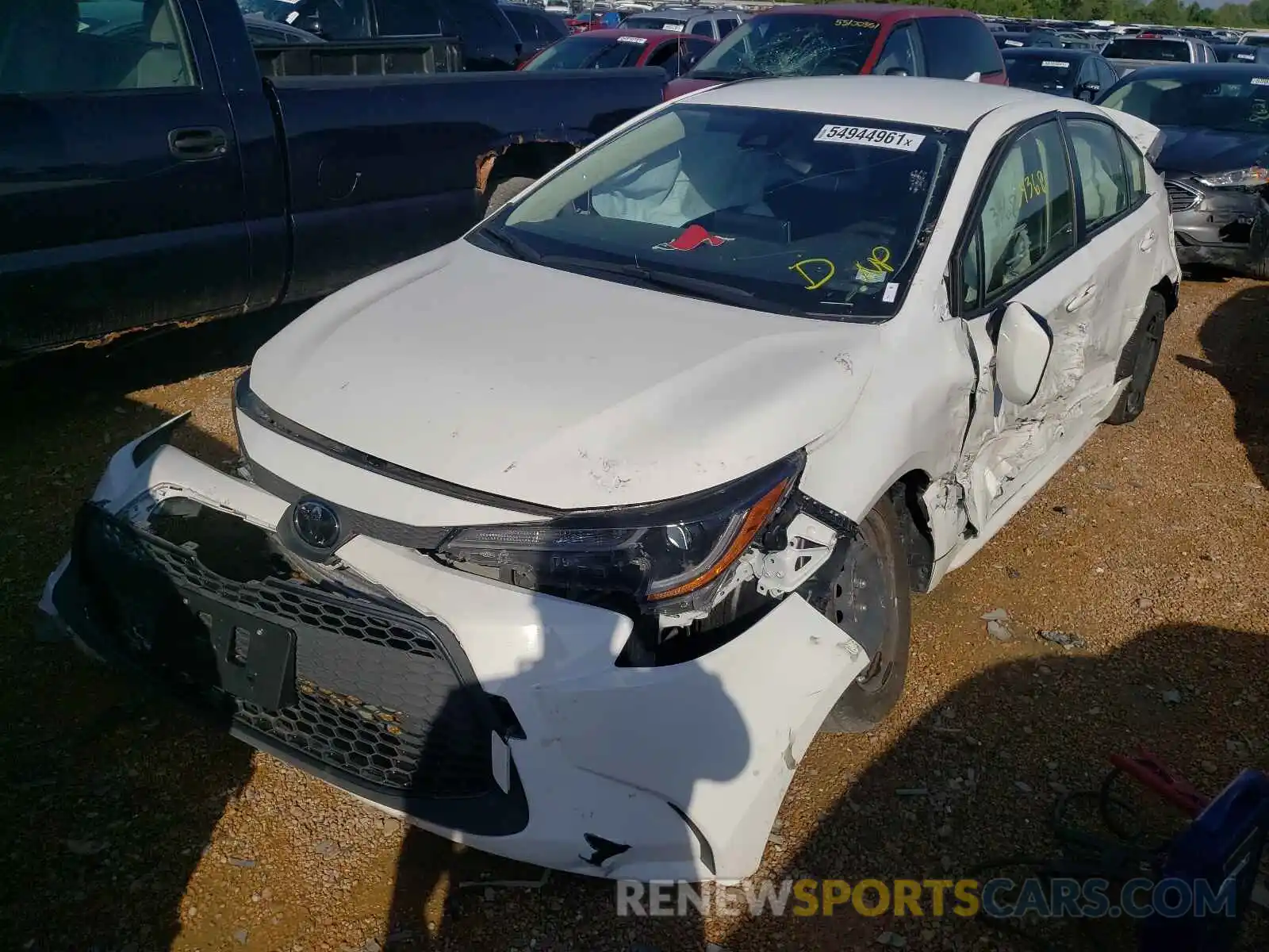 2 Photograph of a damaged car JTDEPRAE2LJ034682 TOYOTA COROLLA 2020