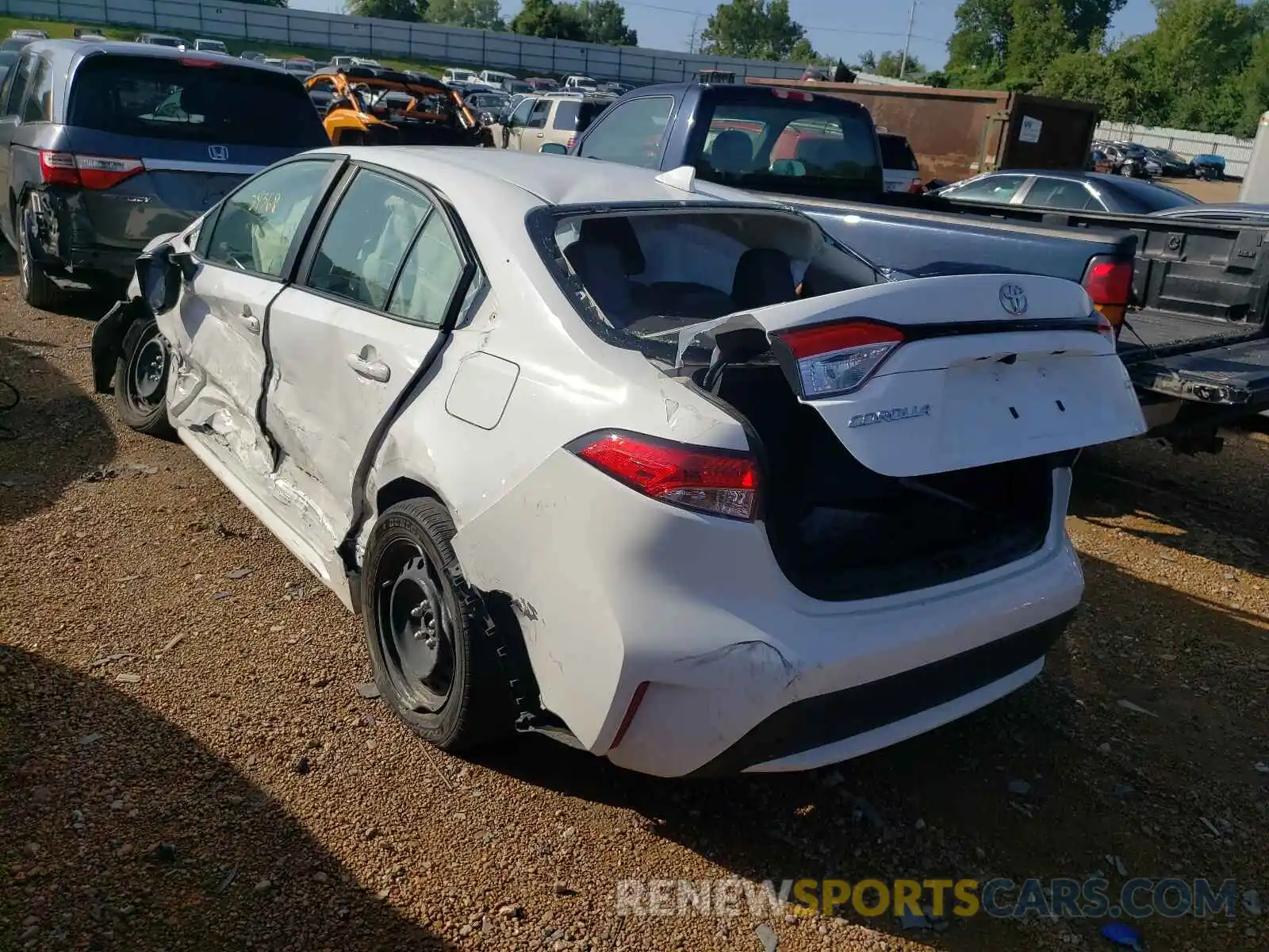 3 Photograph of a damaged car JTDEPRAE2LJ034682 TOYOTA COROLLA 2020