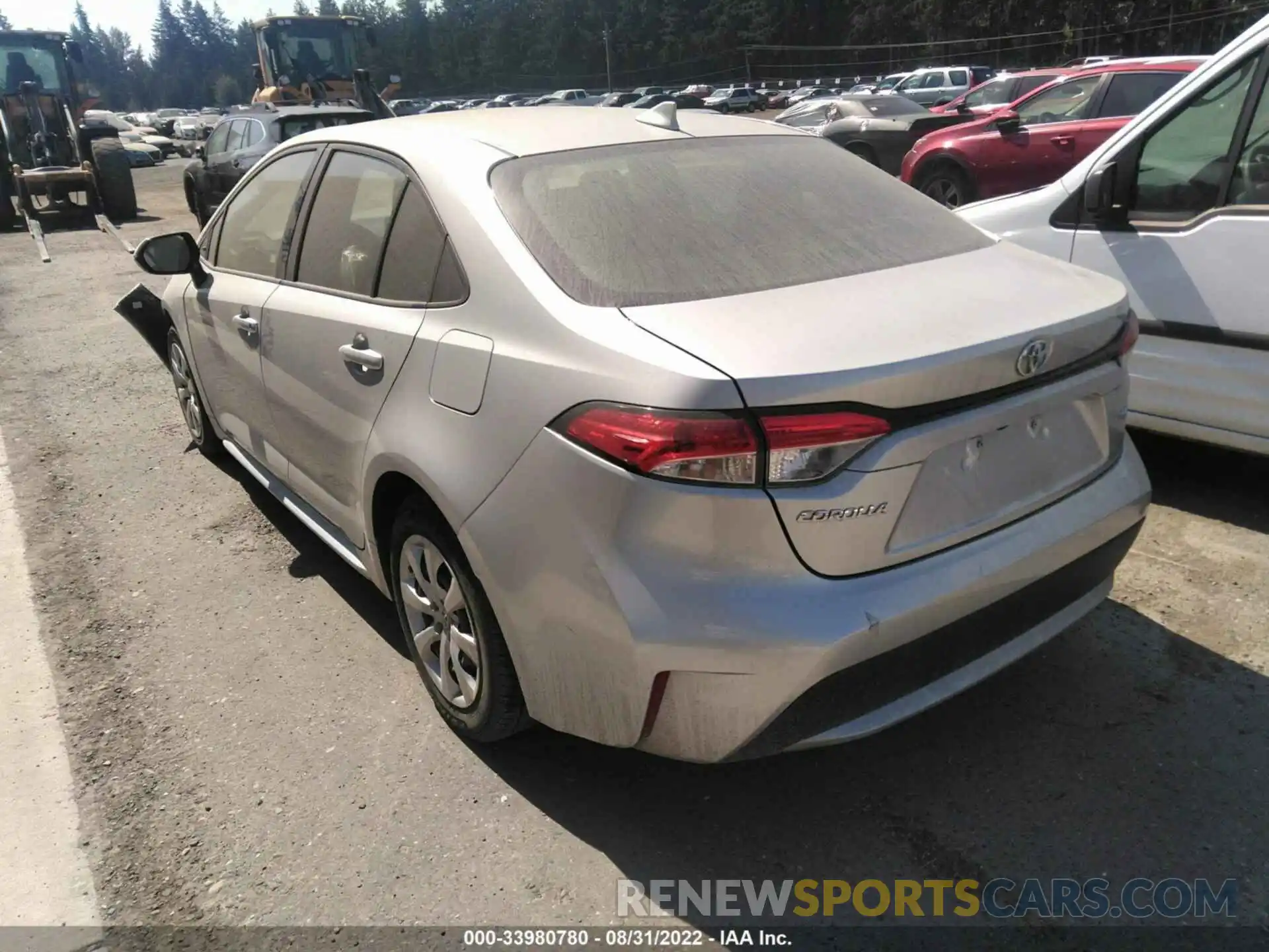 3 Photograph of a damaged car JTDEPRAE2LJ035119 TOYOTA COROLLA 2020