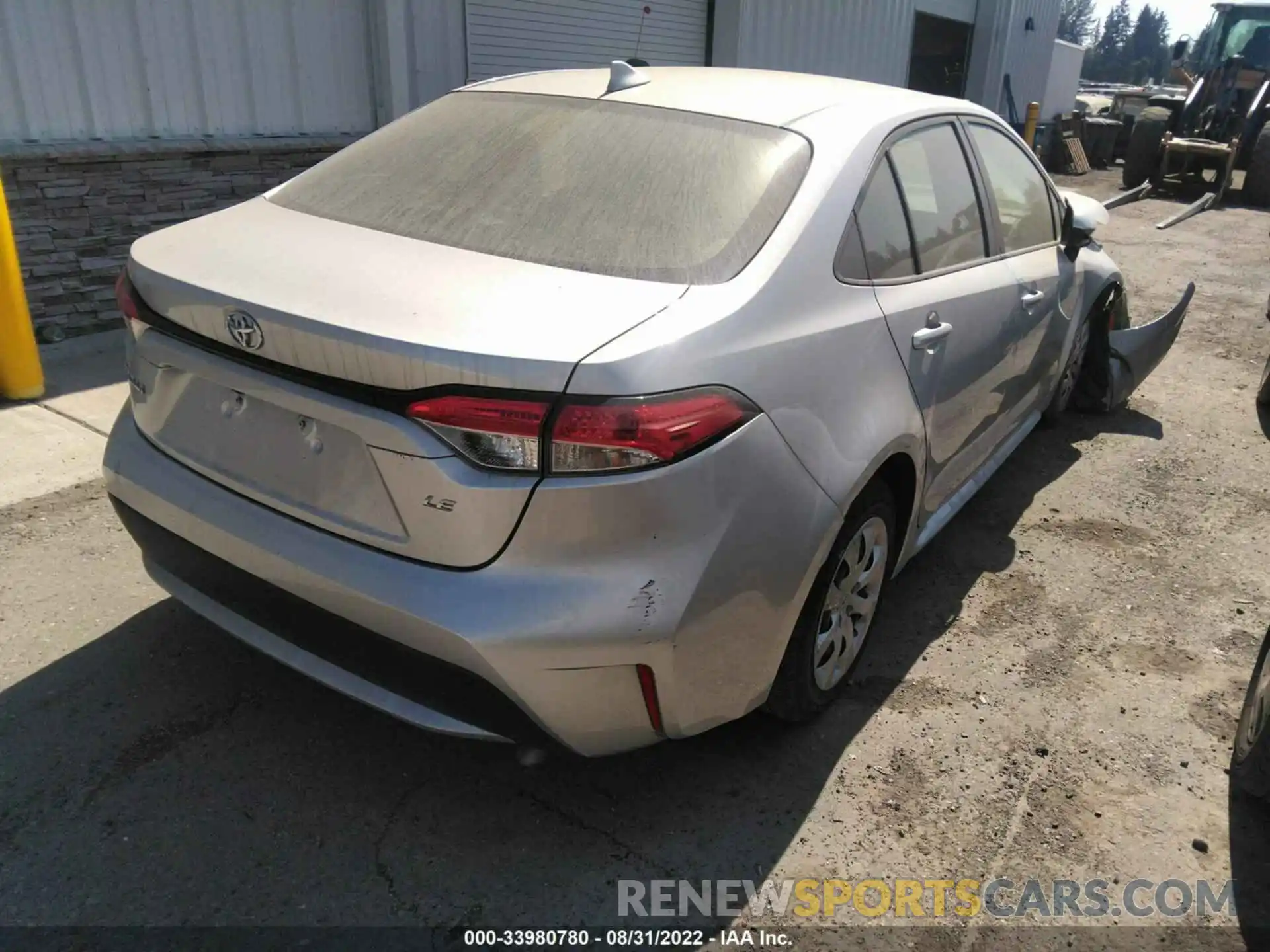 4 Photograph of a damaged car JTDEPRAE2LJ035119 TOYOTA COROLLA 2020