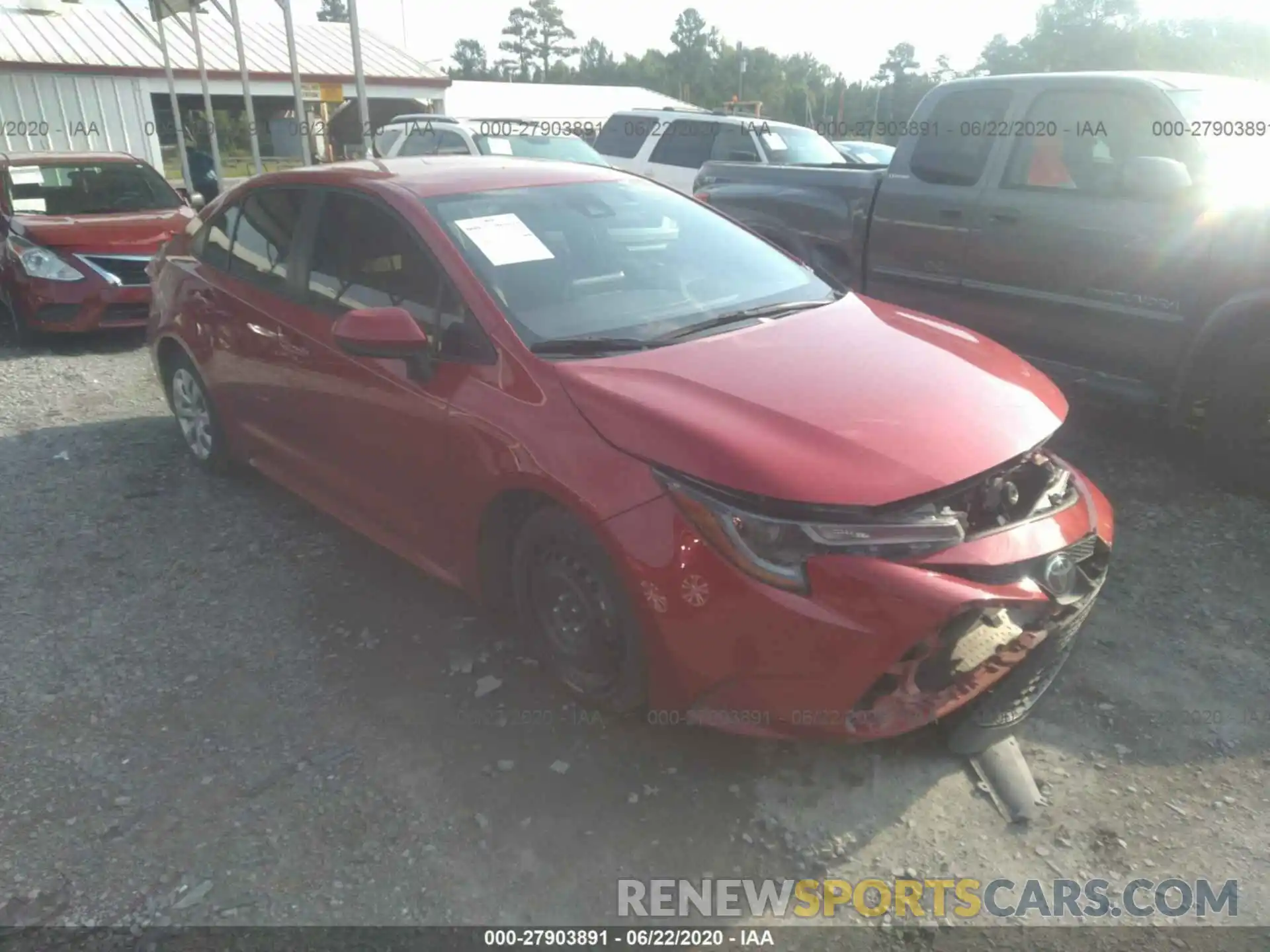 1 Photograph of a damaged car JTDEPRAE2LJ035797 TOYOTA COROLLA 2020